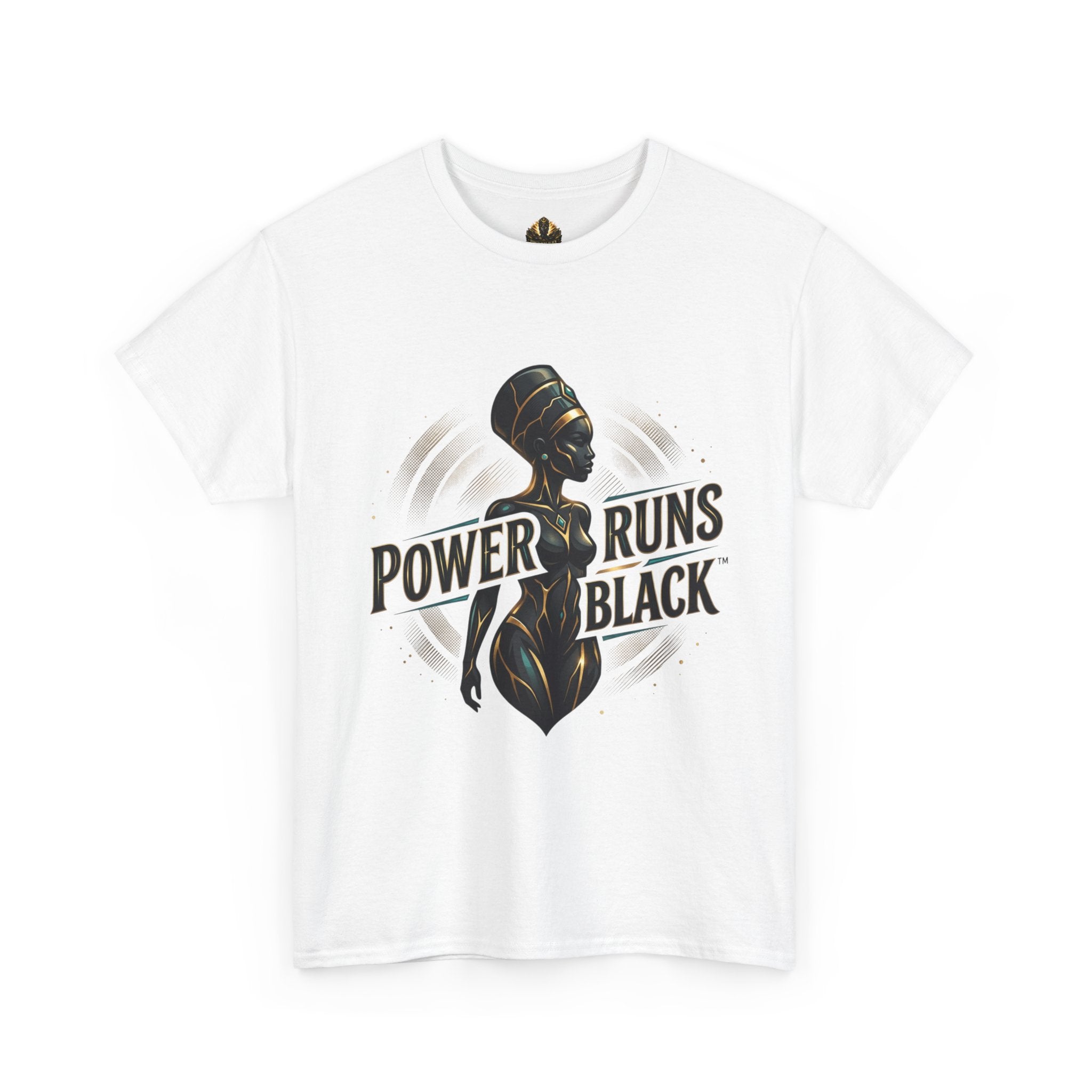 Power Runs Black Queen Goddess Graphics Tee by Power Runs Black