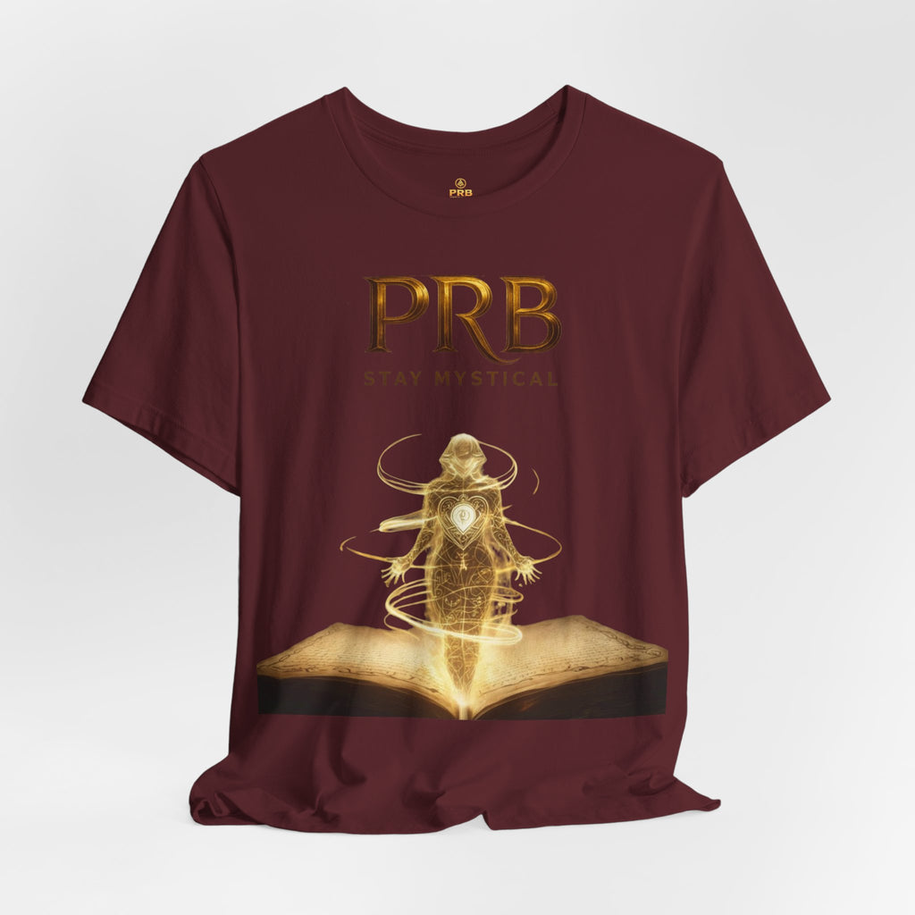 PRB Mystical Graphic Tee – "PRB Stay Mystical" Spiritual Book & Light Design by Power Runs Black