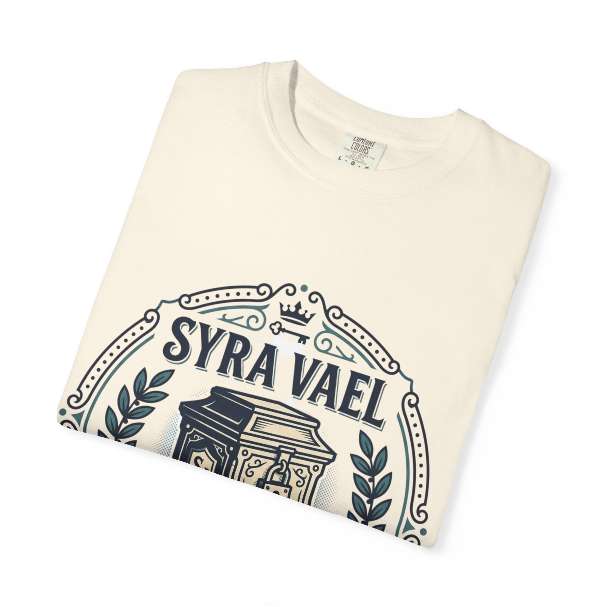 Power Runs Black PRB — Syra Vael Vintage Crest Tee by Power Runs Black