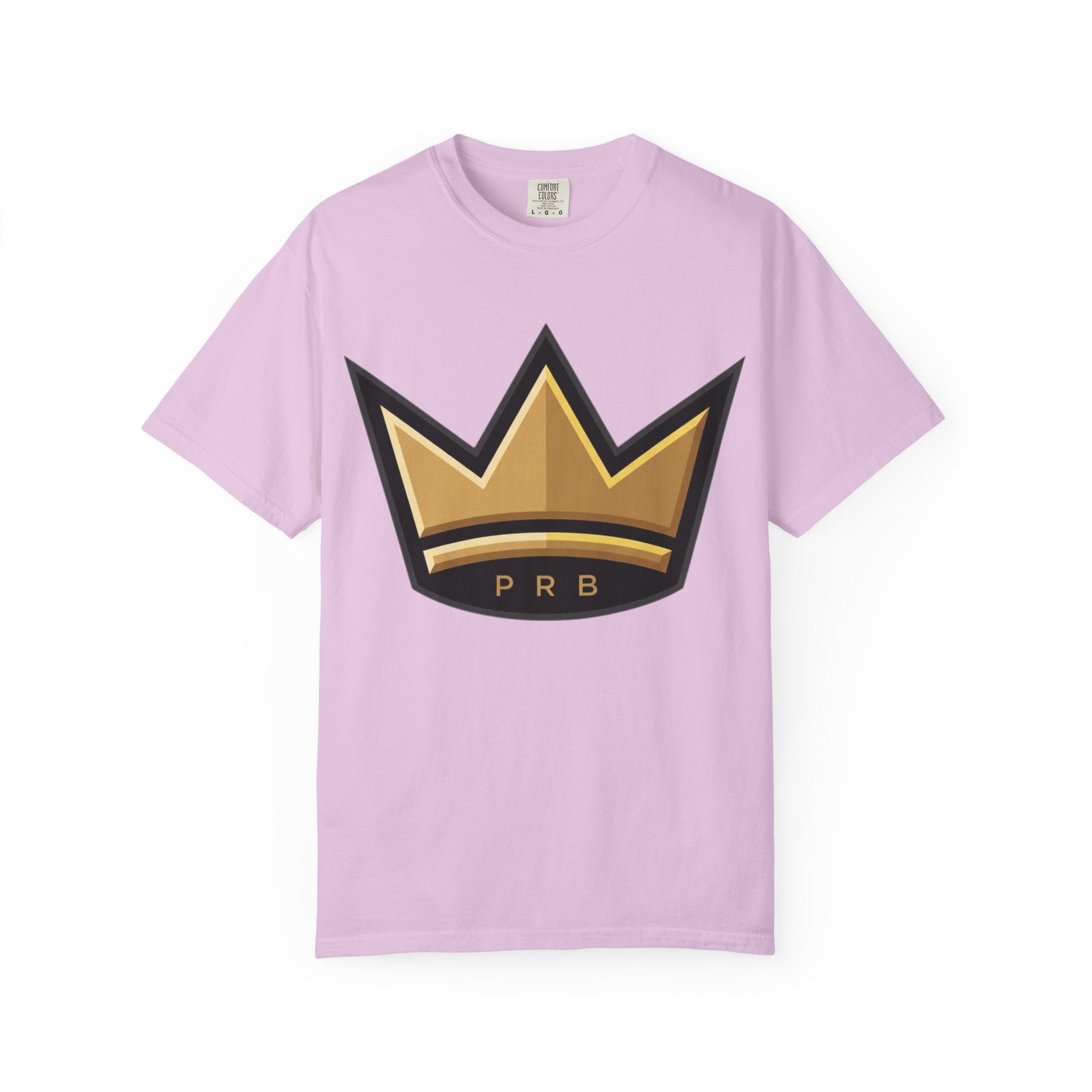 PRB Crown & Cosmos Graphic T-Shirt | Gold Royal Crest & Celestial Back by Printify