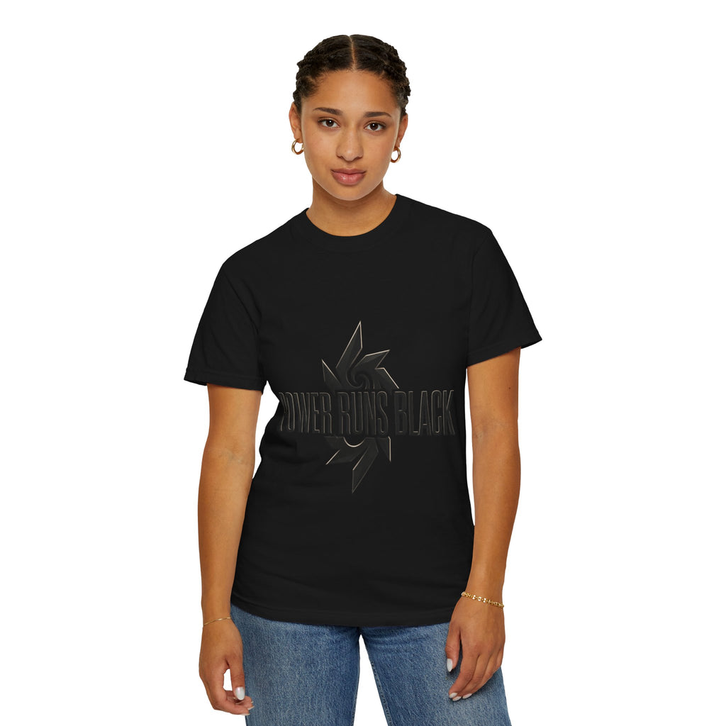 Power Runs Black PRB "Wear The Code" Mystic Shield T-Shirt — Geometric Sigil Graphic Tee by Printify