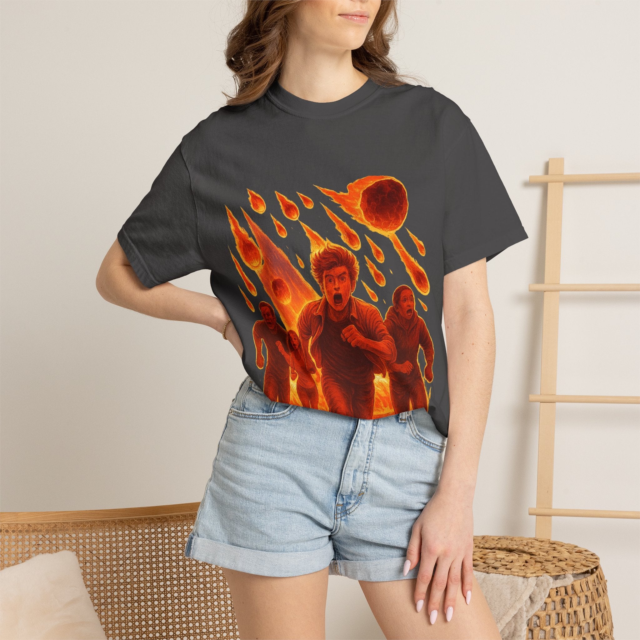 PRB Meteor Shower Escape T-Shirt — Apocalyptic Running Graphic Tee by Power Runs Black
