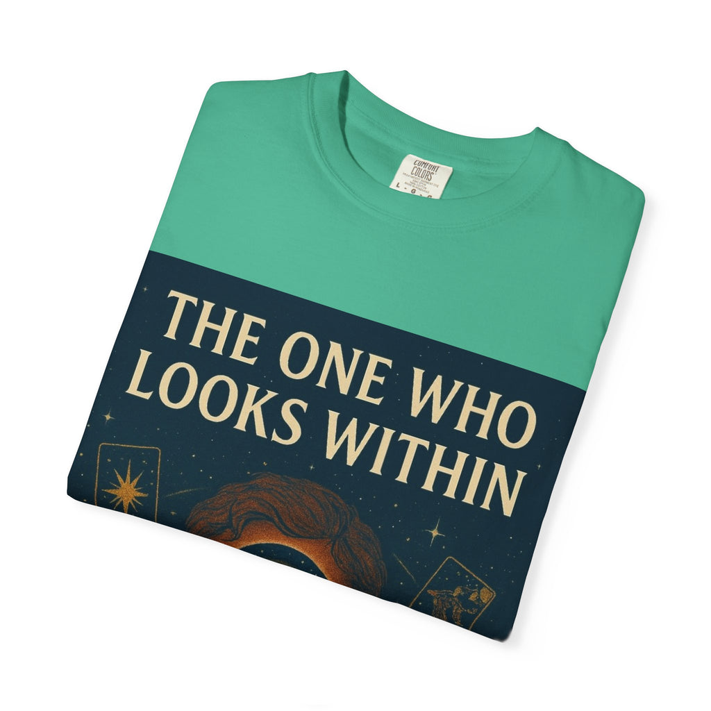 PRB Tarot Eye T-Shirt — "The One Who Looks Within" Mystical Graphic Tee by Power Runs Black