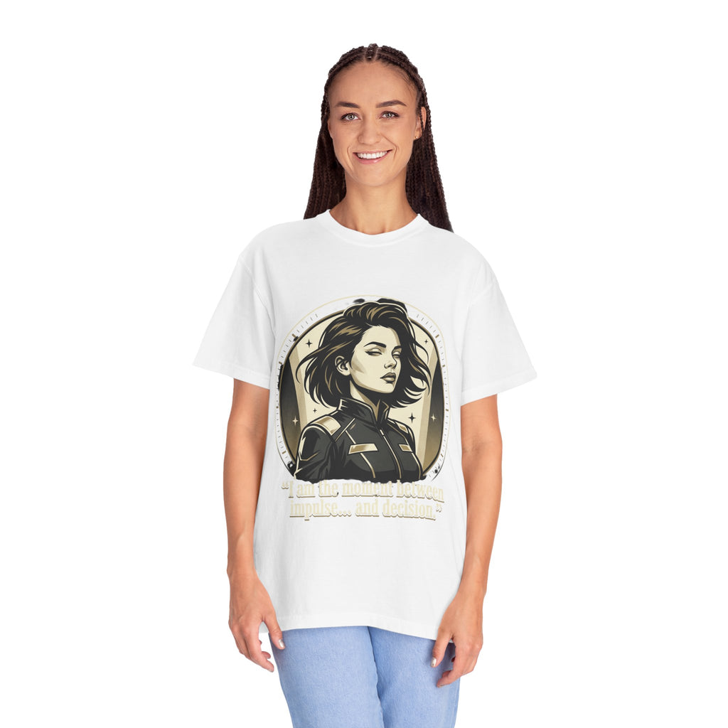 Power Runs Black Retro Space Captain Portrait T-Shirt — 'Fearless Commander' Graphic Tee by Power Runs Black