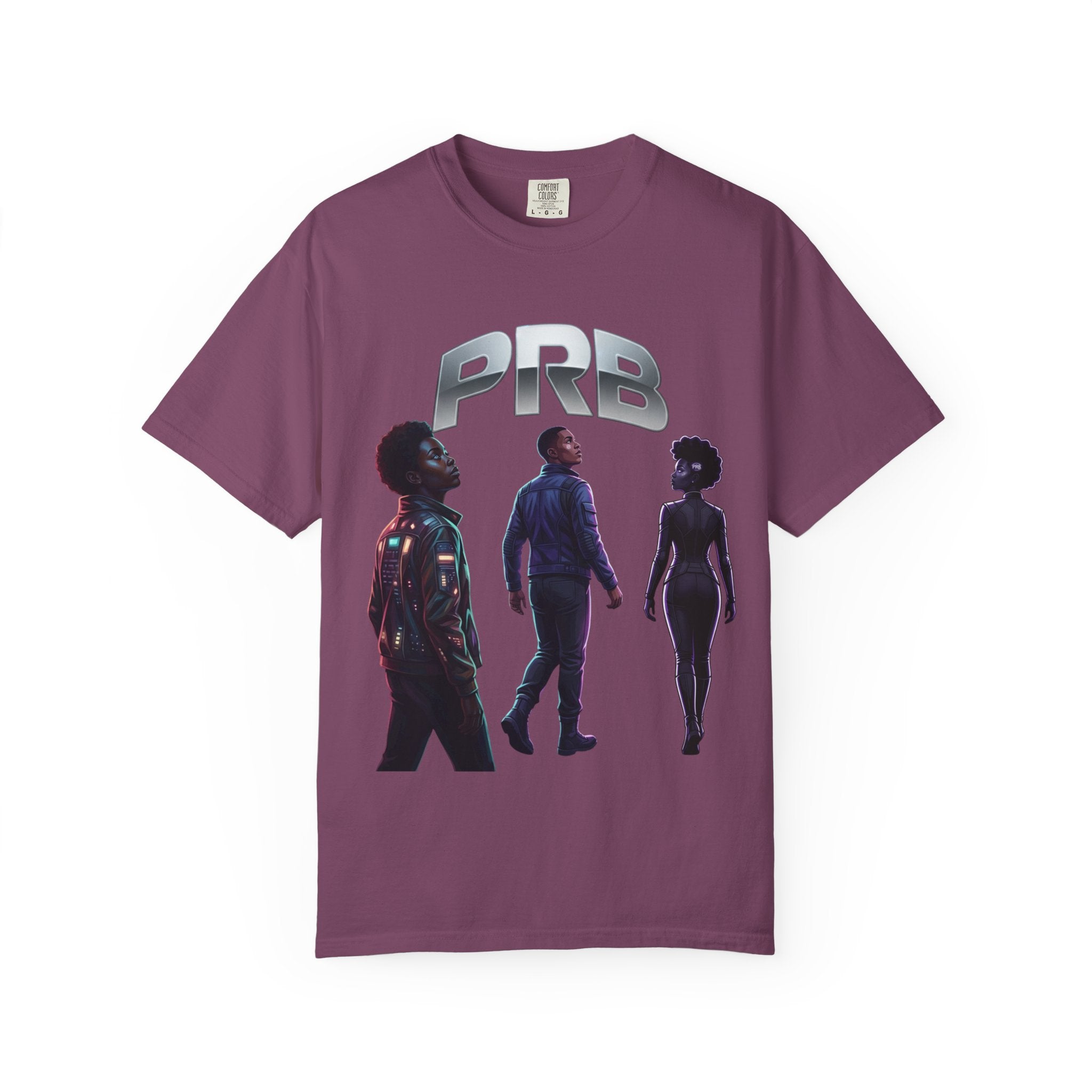 Printify PRB Silhouette Band T-Shirt — Retro Futuristic Music Tee - T-Shirt