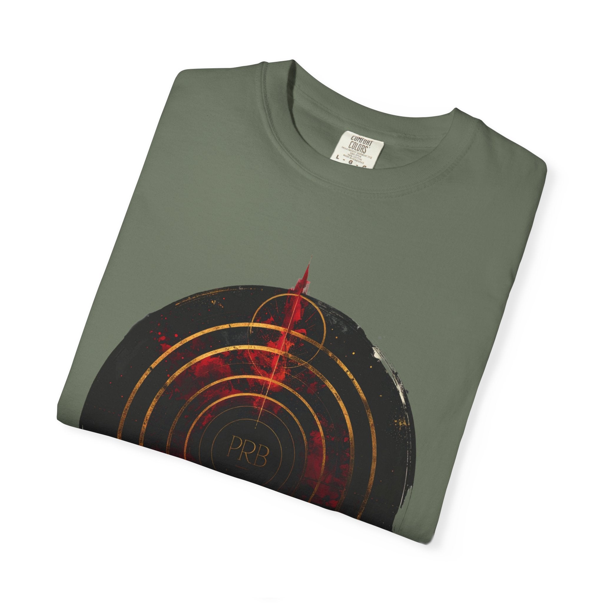 PRB Target Bullseye T-Shirt — Retro Circular Target Graphic Tee by Power Runs Black