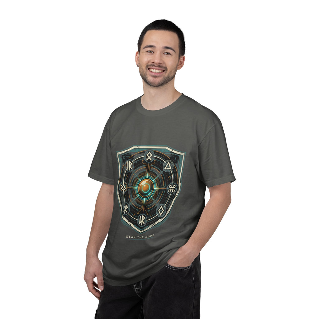 Power Runs Black PRB "Wear The Code" Mystic Shield T-Shirt — Geometric Sigil Graphic Tee by Power Runs Black