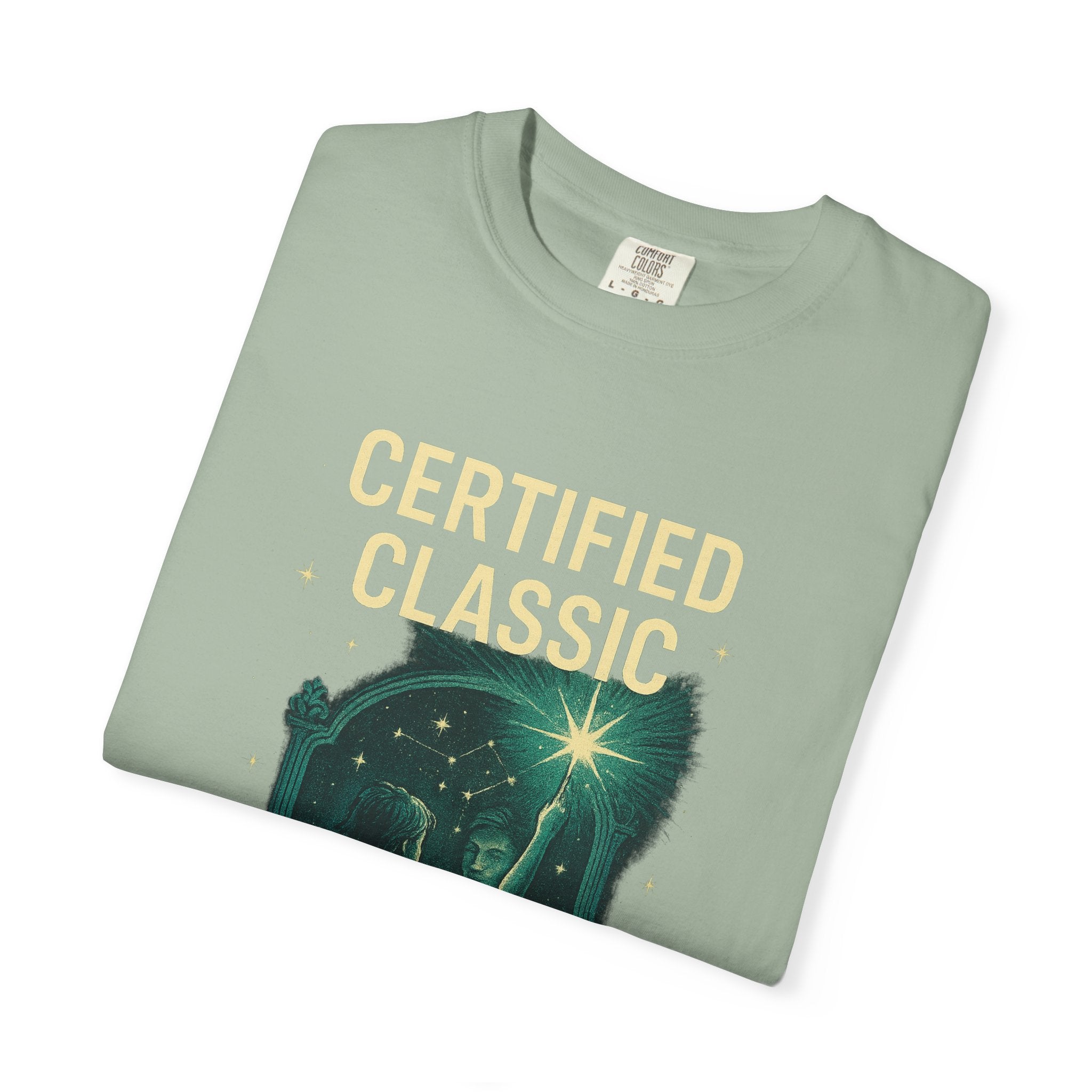 PRB Certified Classic illustration T-shirt | vintage camping, night sky, campfire by Power Runs Black