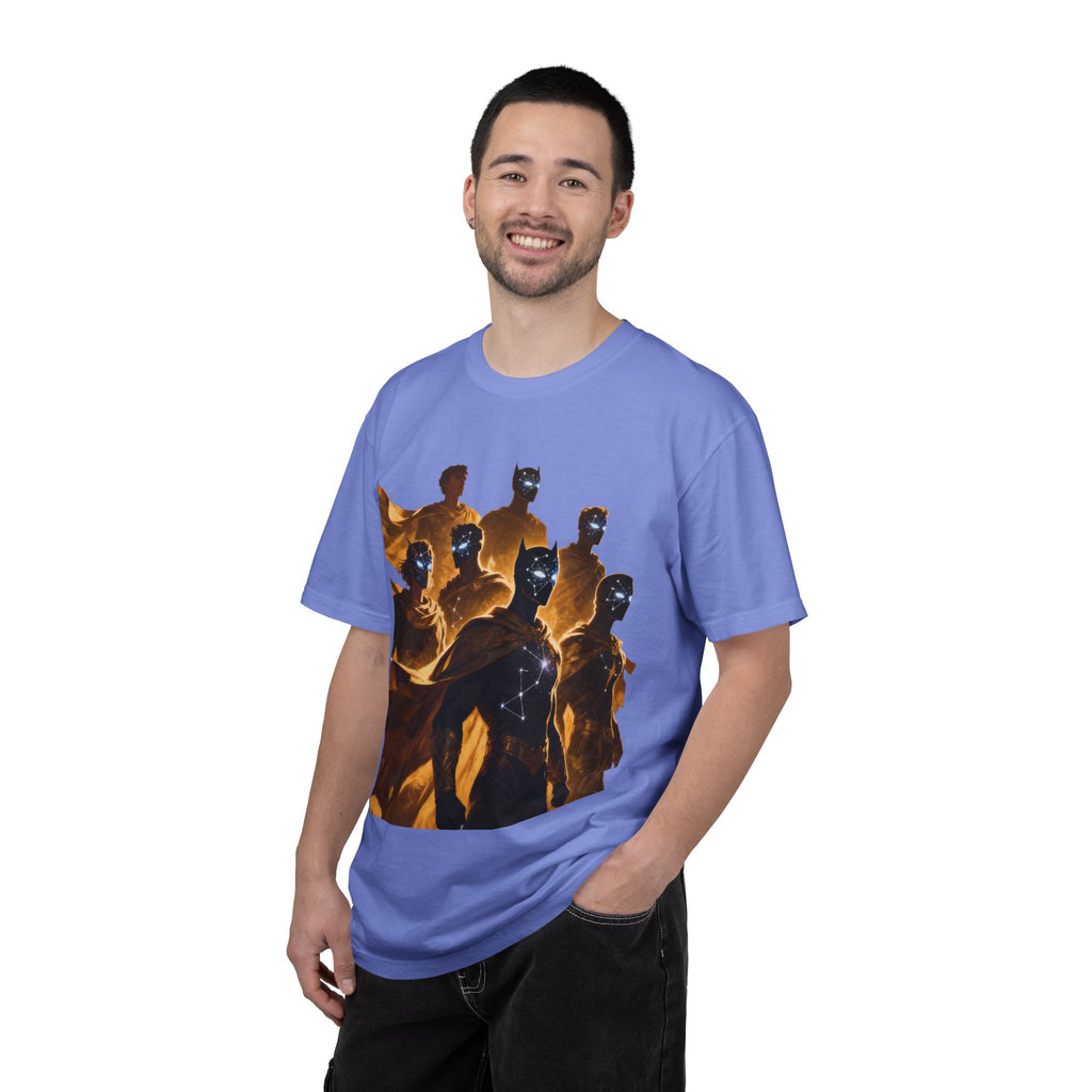 PRB Cosmic Heroes Graphic Tee (Golden Cloaks & Starry Faces) by Power Runs Black