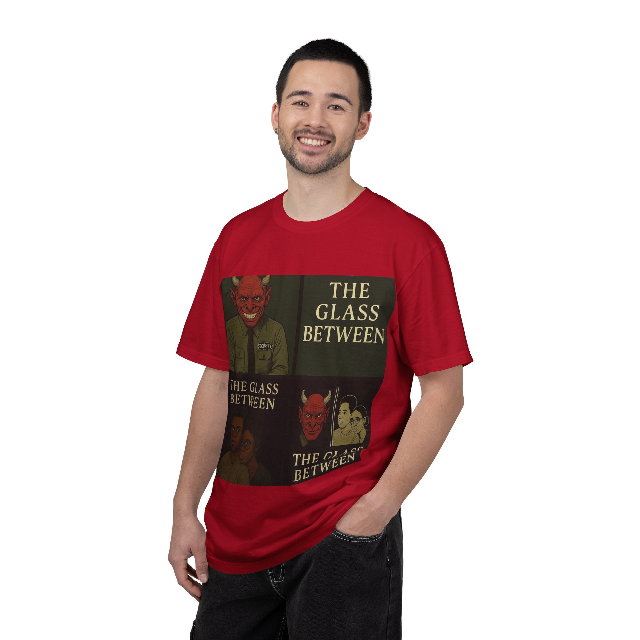 PRB The Glass Between Vintage Collage T-Shirt by Power Runs Black