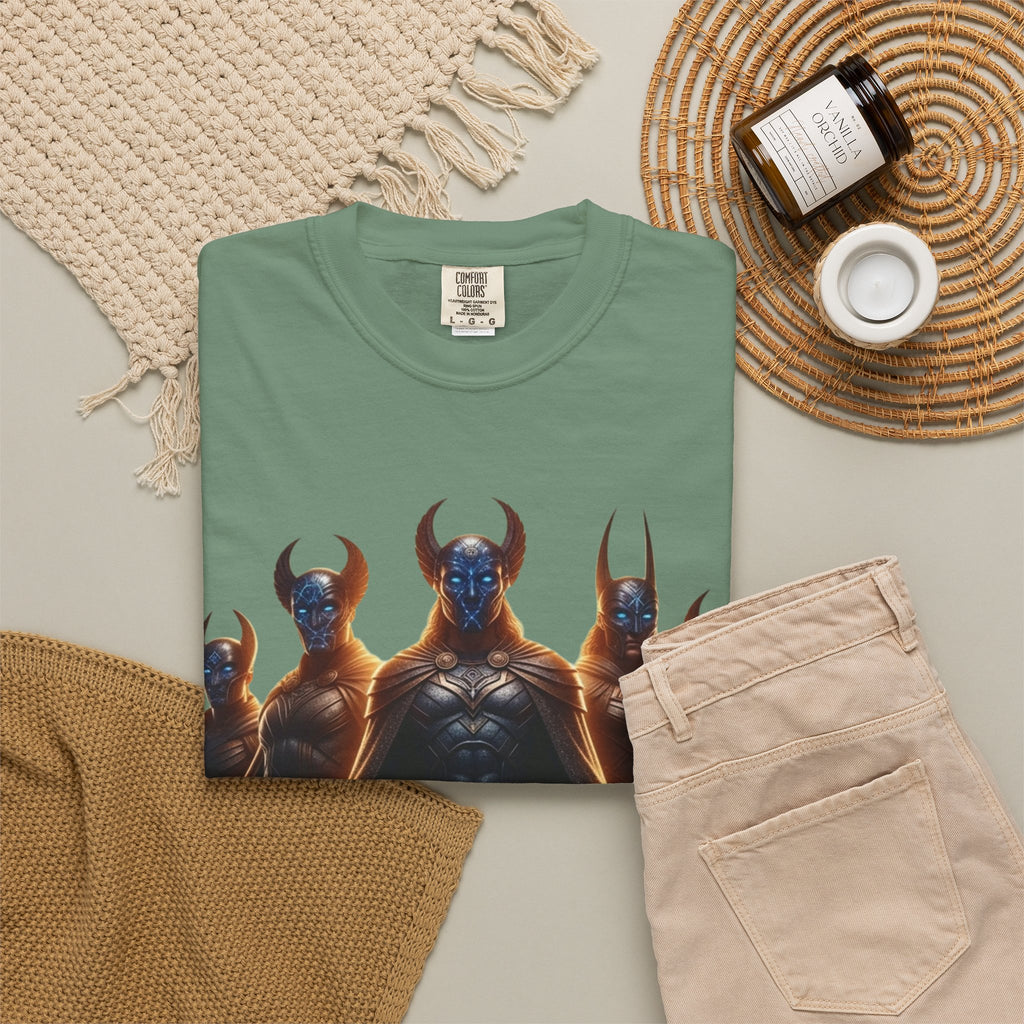 Power Runs Black PRB Dark Legion Graphic T-Shirt — Horned Warriors Fantasy Tee by Power Runs Black