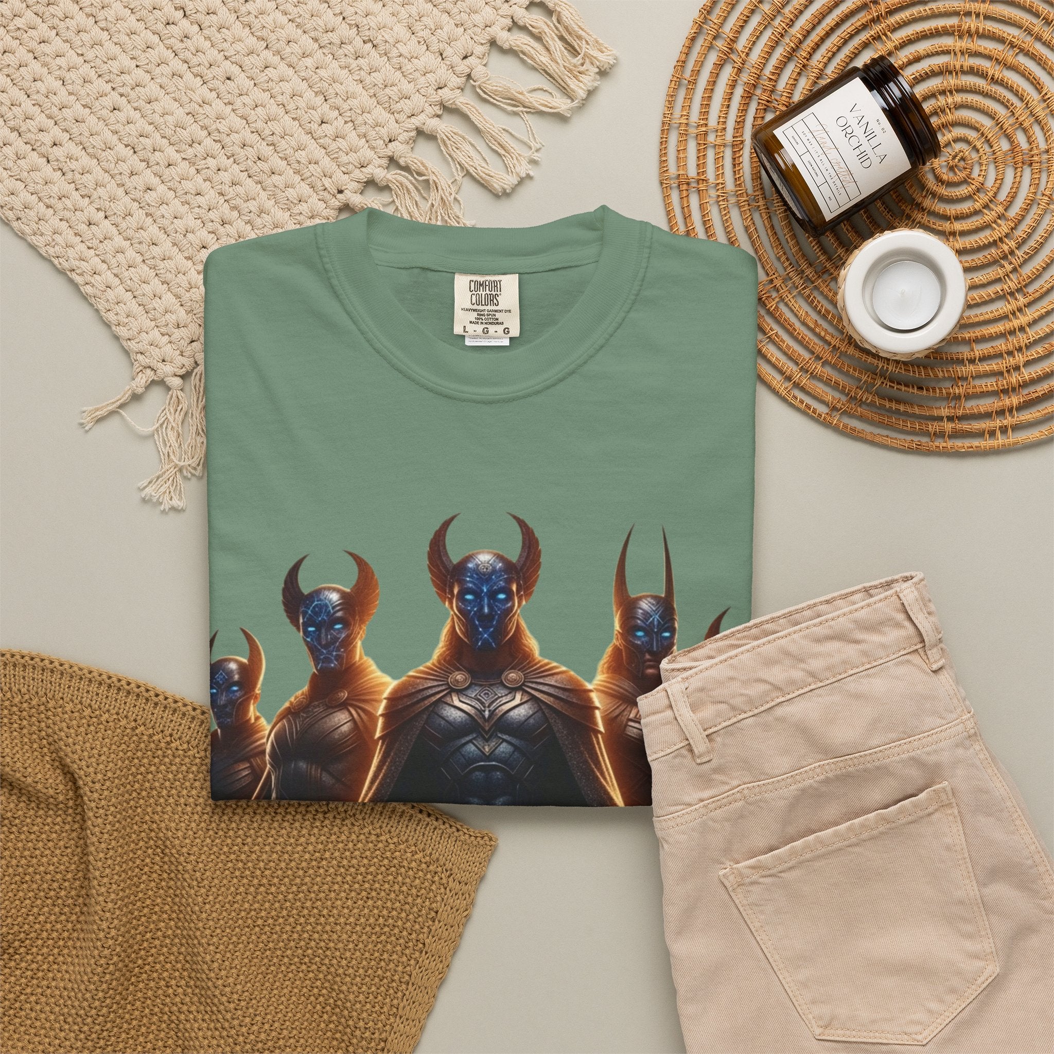 Power Runs Black PRB Dark Legion Graphic T-Shirt — Horned Warriors Fantasy Tee by Power Runs Black