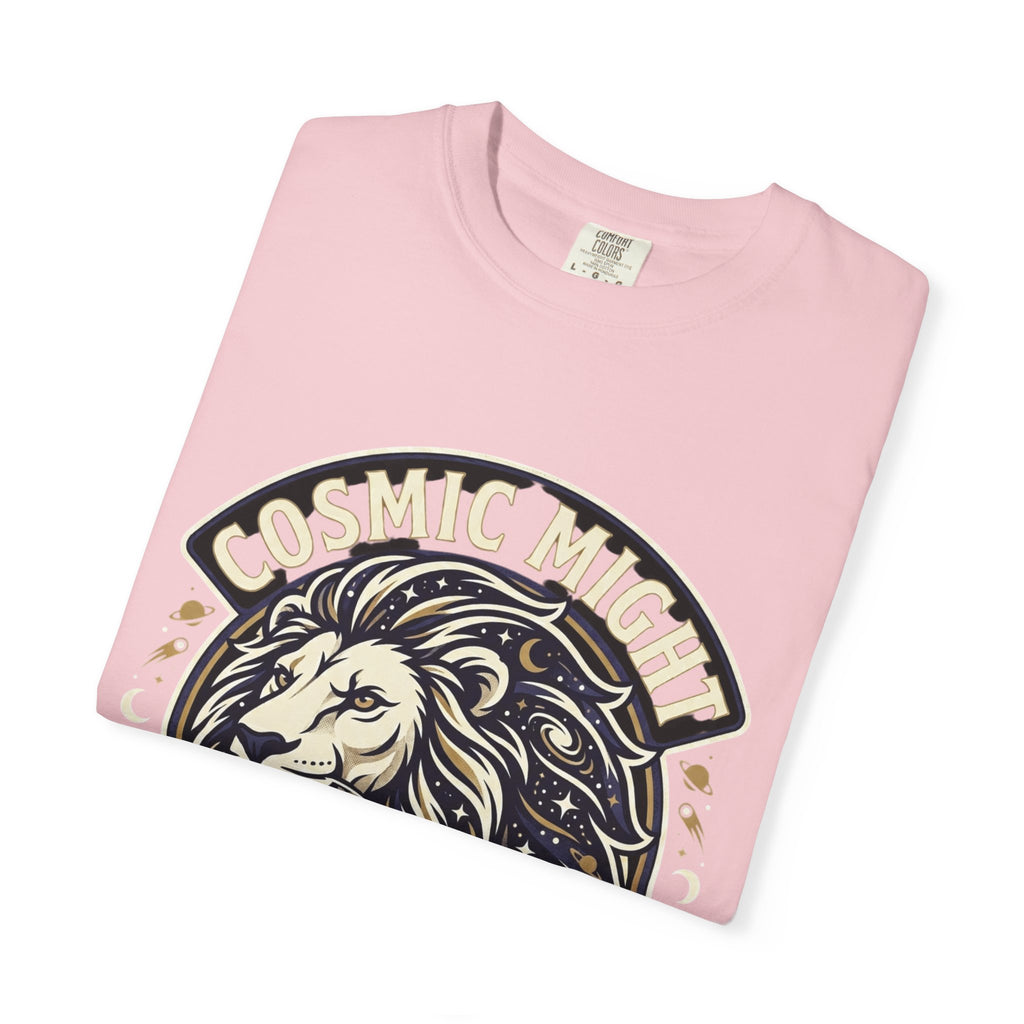 PRB Starforged Flex Cosmic Might Unleashed Lion Graphic T-Shirt — "Unleashed" Inspirational Lion Tee by Power Runs Black