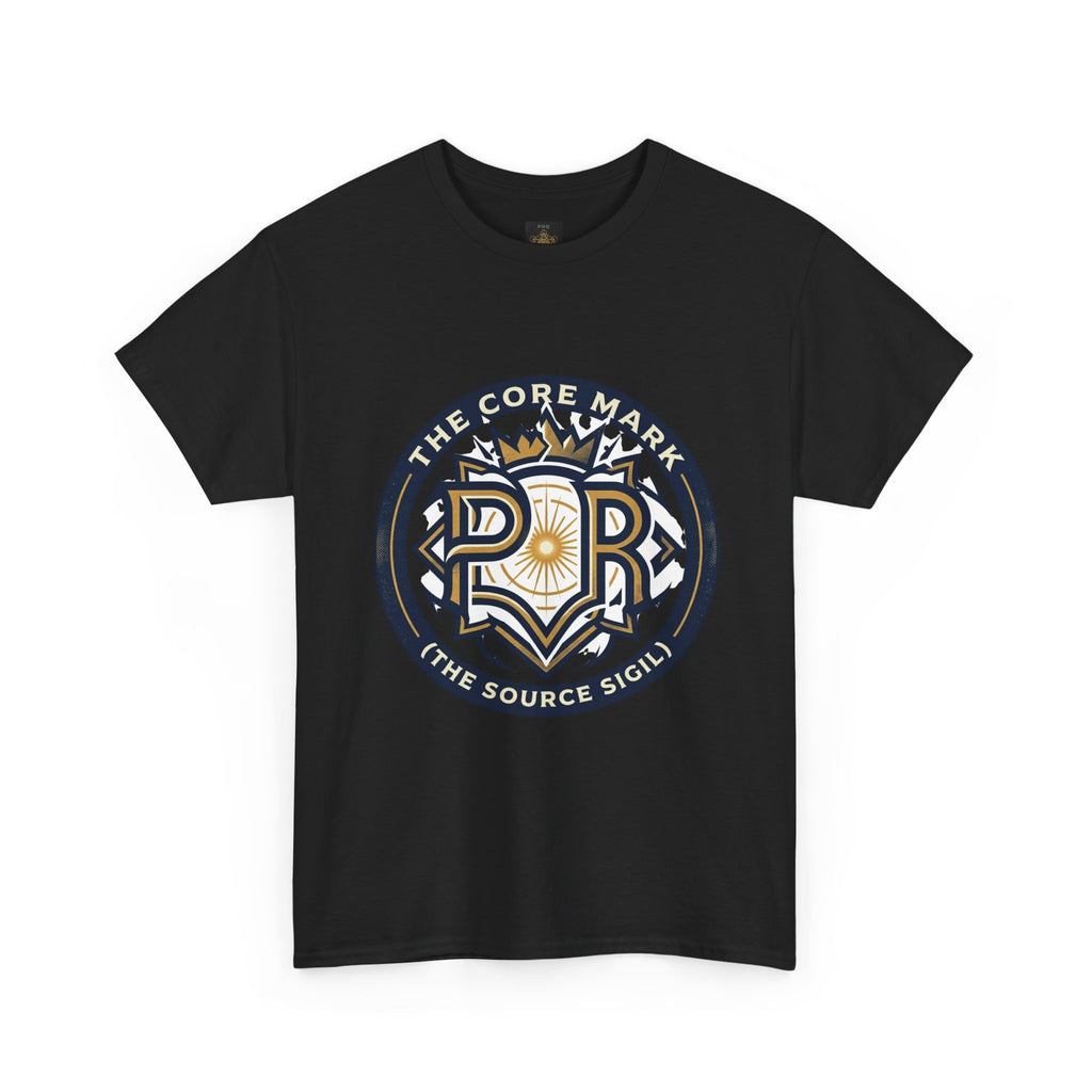 Power Runs Black PRB Core Mark Logo T-Shirt — "The Source Sigil" Retro Emblem Tee by Power Runs Black