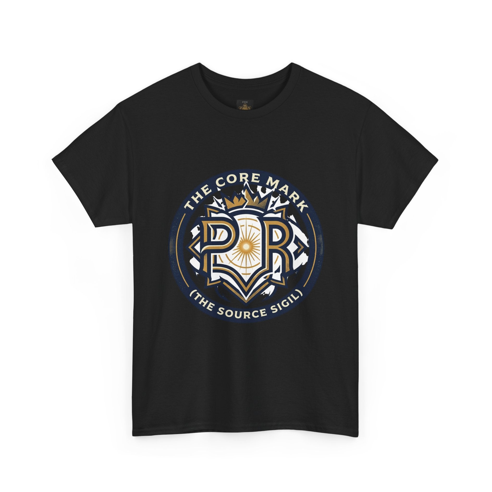 Power Runs Black PRB Core Mark Logo T-Shirt — "The Source Sigil" Retro Emblem Tee by Power Runs Black