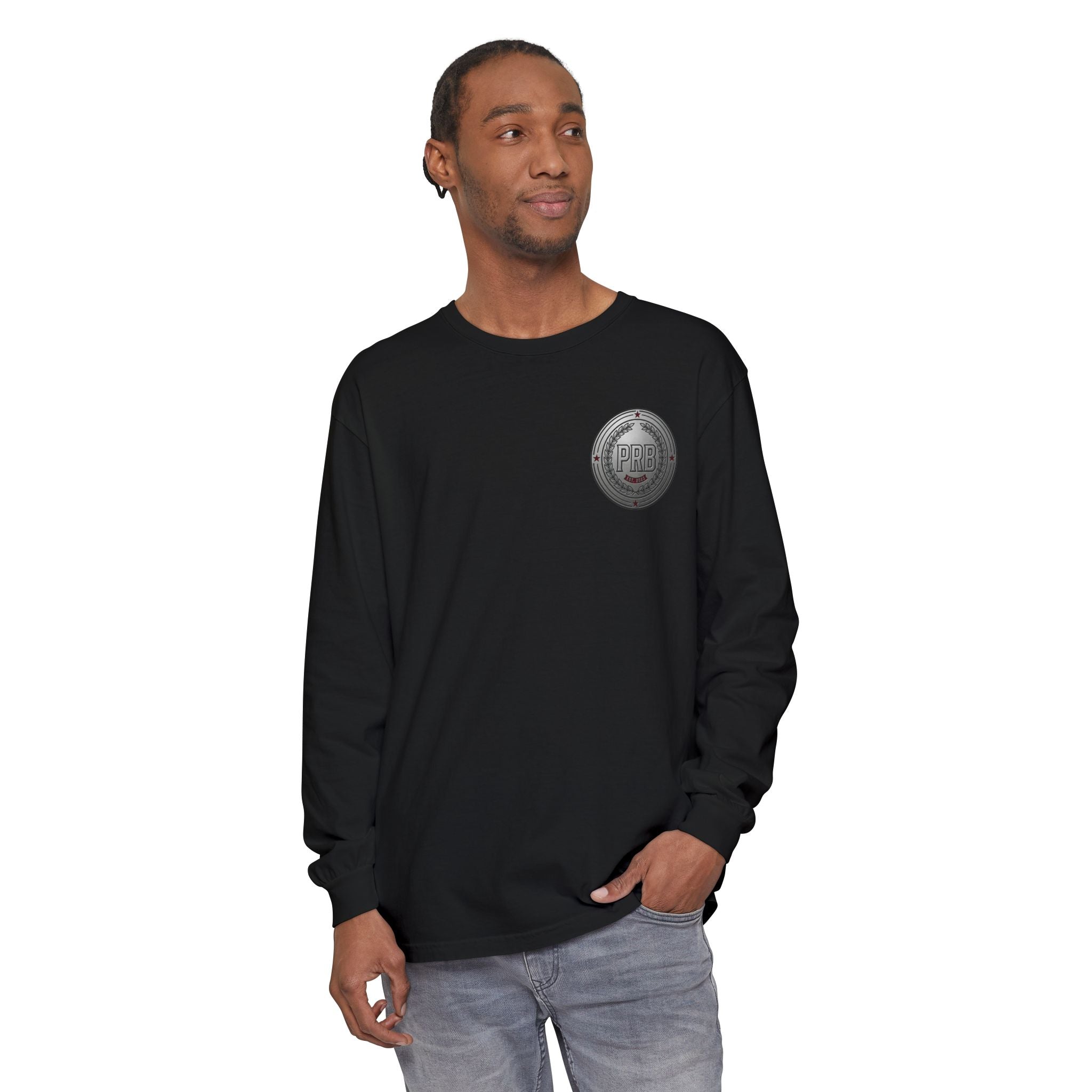 PRB The Starbound Seven graphic long sleeve shirt | cosmic superhero poster by Power Runs Black