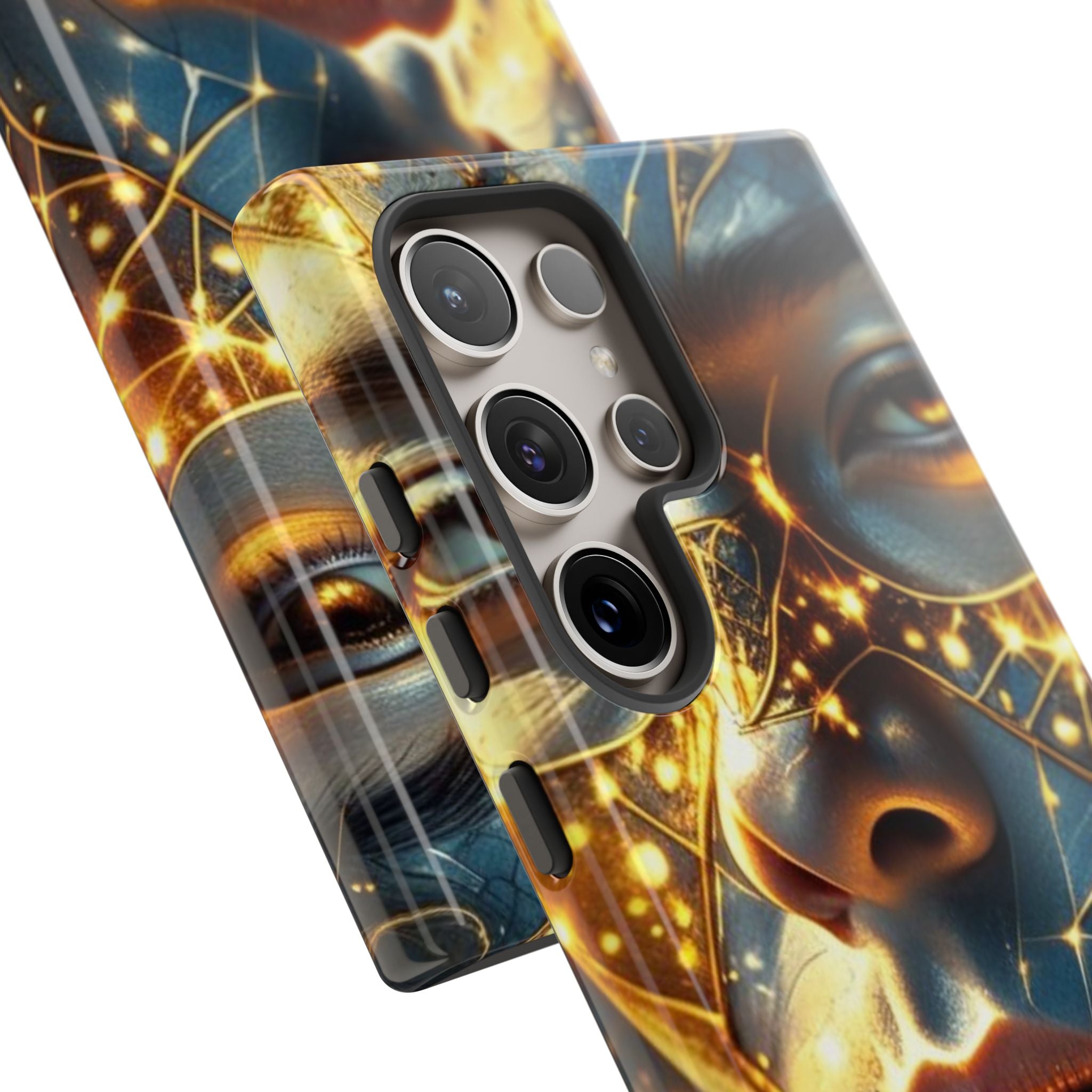 PRB Galactic Portrait Tough Case | Cosmic Face Phone Case, Starry Nebula Design by Printify