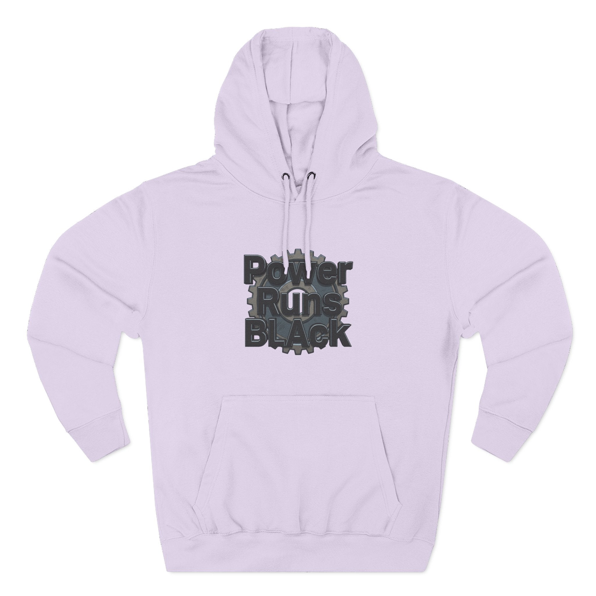 PRB Built of Power Graphic Hoodie — ‘Power Runs Black’ Industrial Mech Design by Power Runs Black