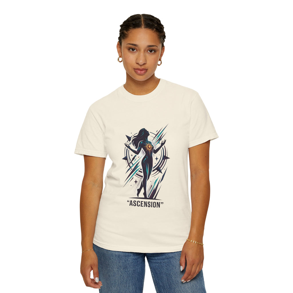 Power Runs Black PRB Ascension Graphic T-Shirt — Cosmic Silhouette Tee by Power Runs Black