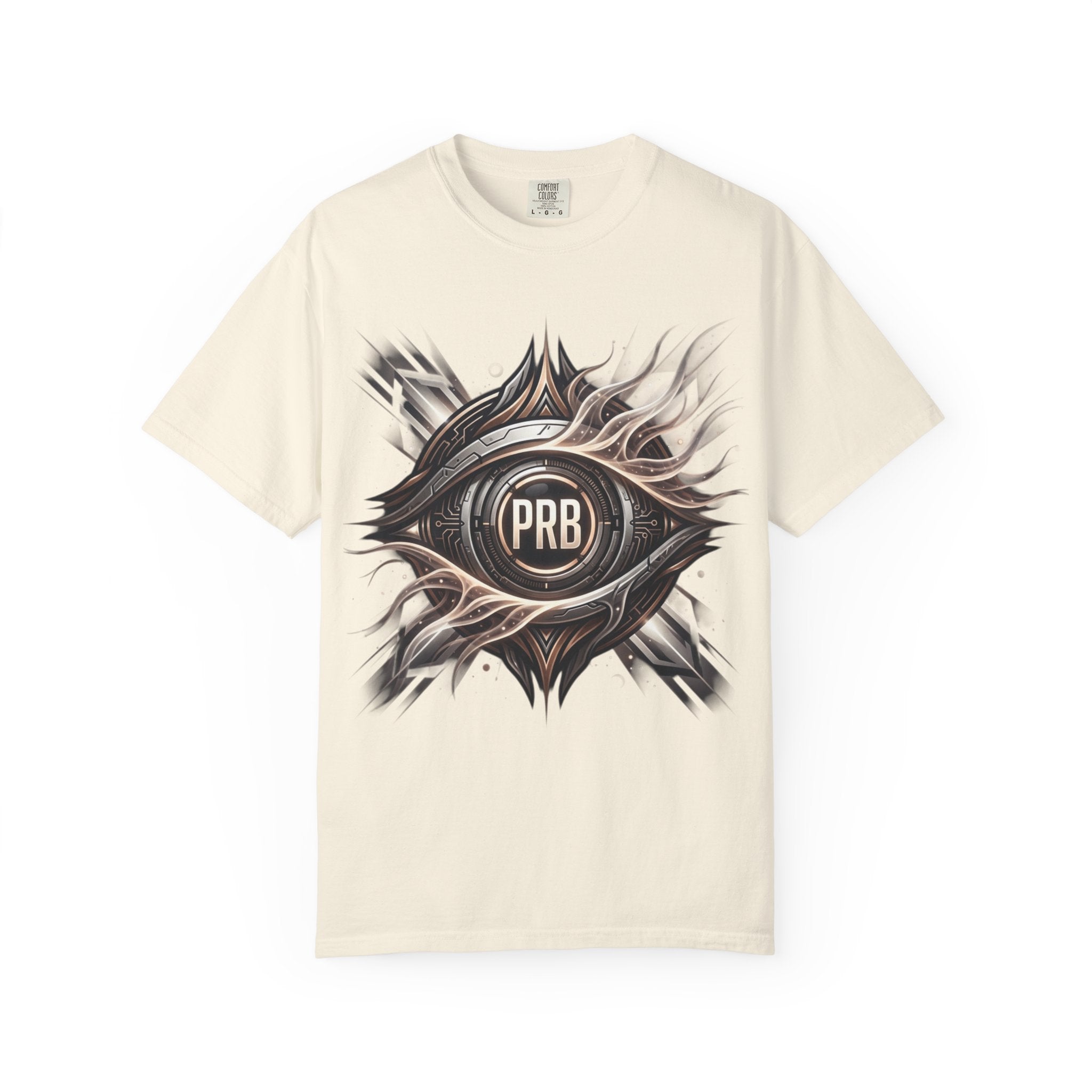Printify PRB Clairvoyant Engine 4K Abstract Eye Emblem T-Shirt | PRB Center Medallion Graphic - T-Shirt