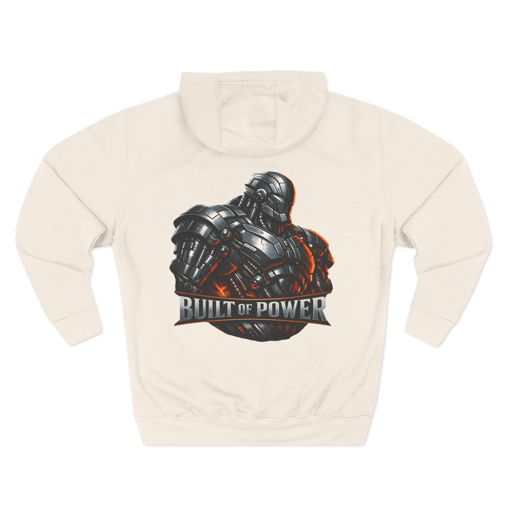 PRB Built of Power Graphic Hoodie — ‘Power Runs Black’ Industrial Mech Design by Power Runs Black