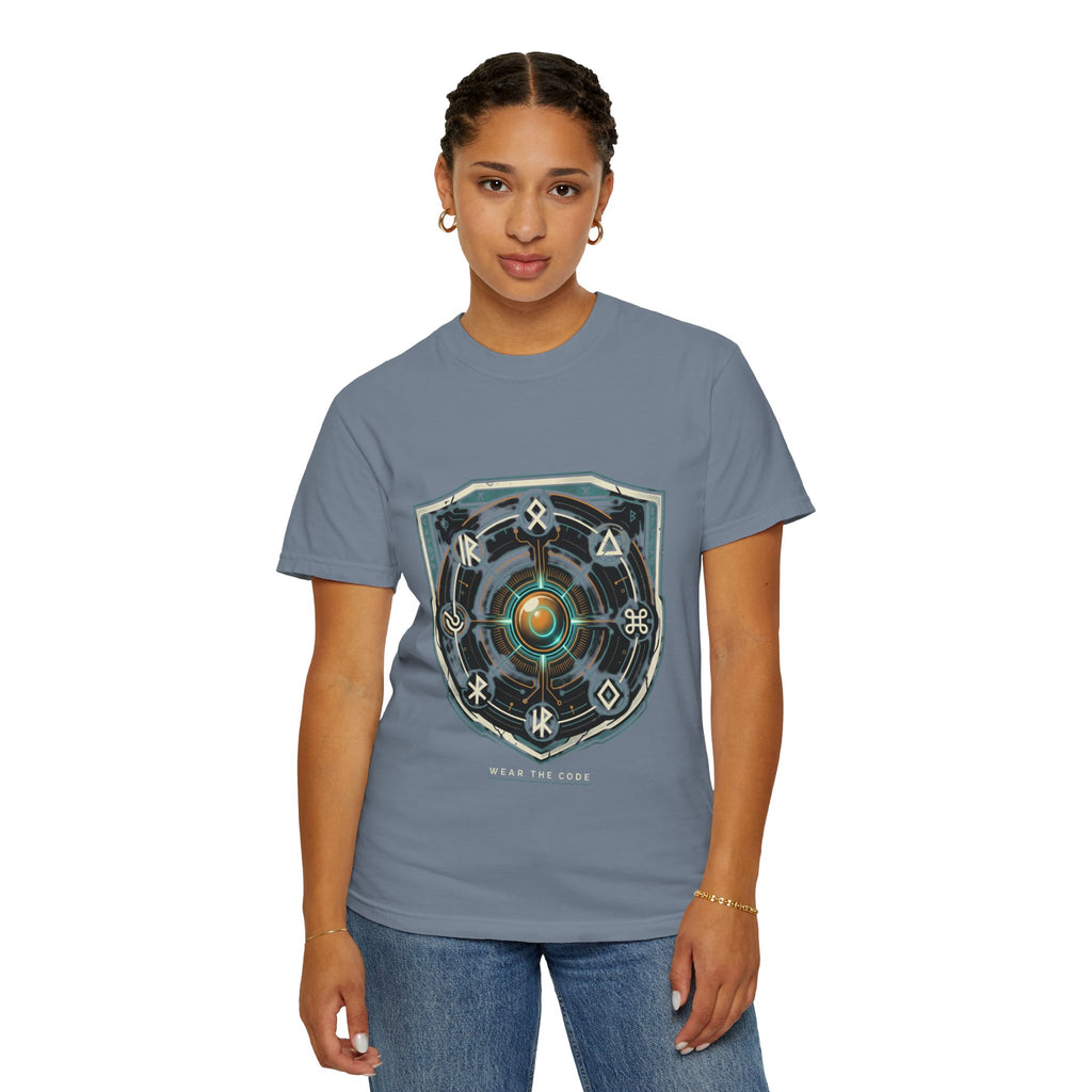 Power Runs Black PRB "Wear The Code" Mystic Shield T-Shirt — Geometric Sigil Graphic Tee by Power Runs Black