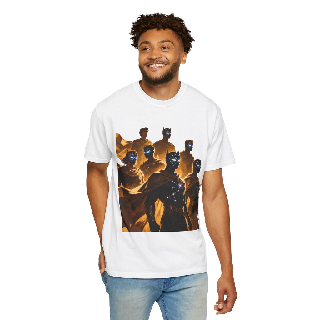 PRB Cosmic Heroes Graphic Tee (Golden Cloaks & Starry Faces) by Power Runs Black
