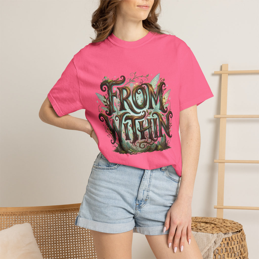 PRB From Within T-shirt | Nature Typography Forest Illustration by Power Runs Black