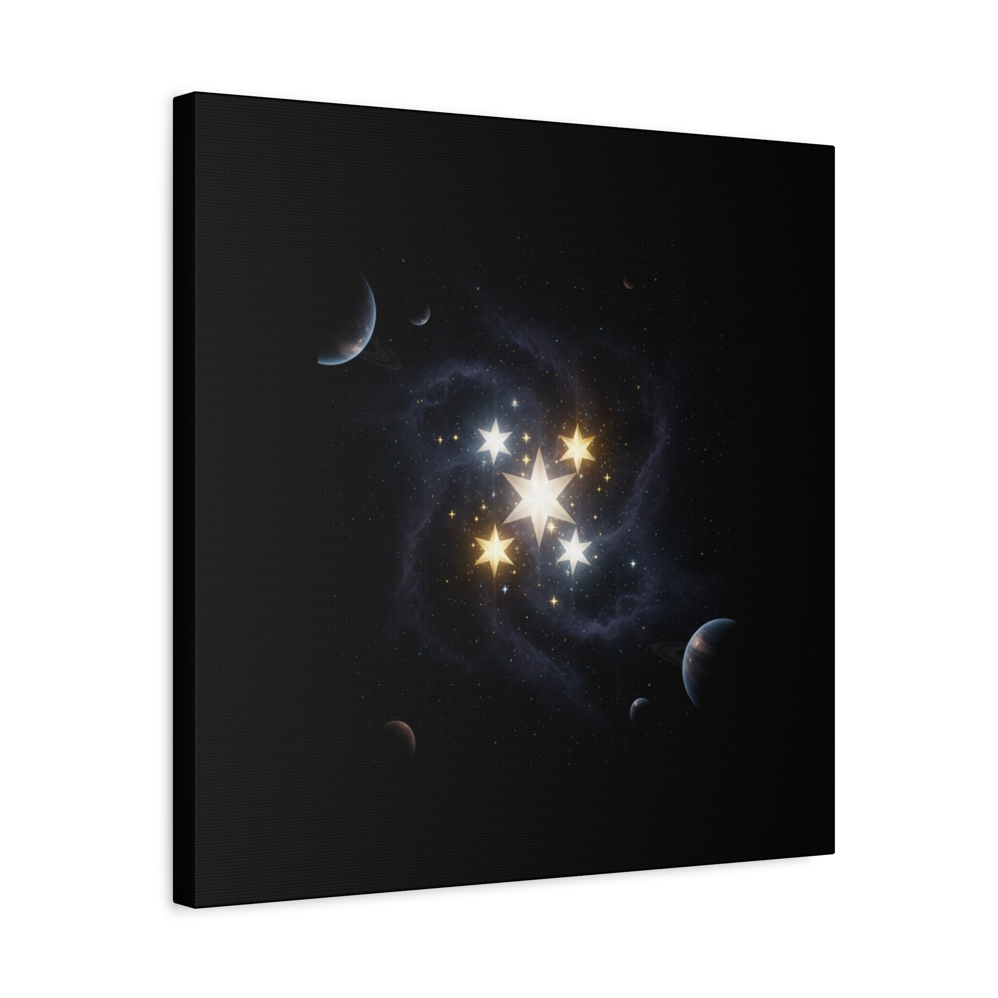 PRB Celestial Star Cluster Matte Canvas Print — Cosmic Planets Wall Art by Printify