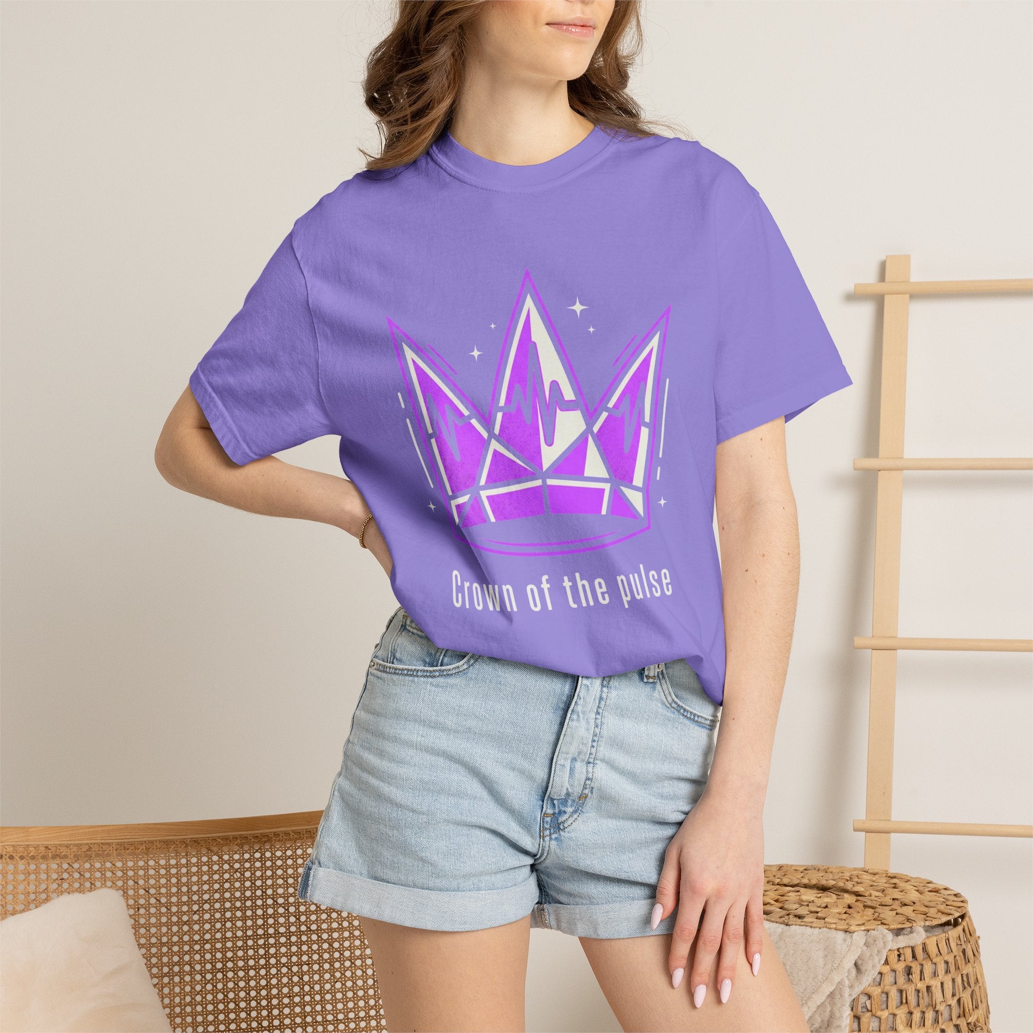 Power Runs Black PRB Crown Graphic T-Shirt — Purple Royal Crown Streetwear Tee by Power Runs Black