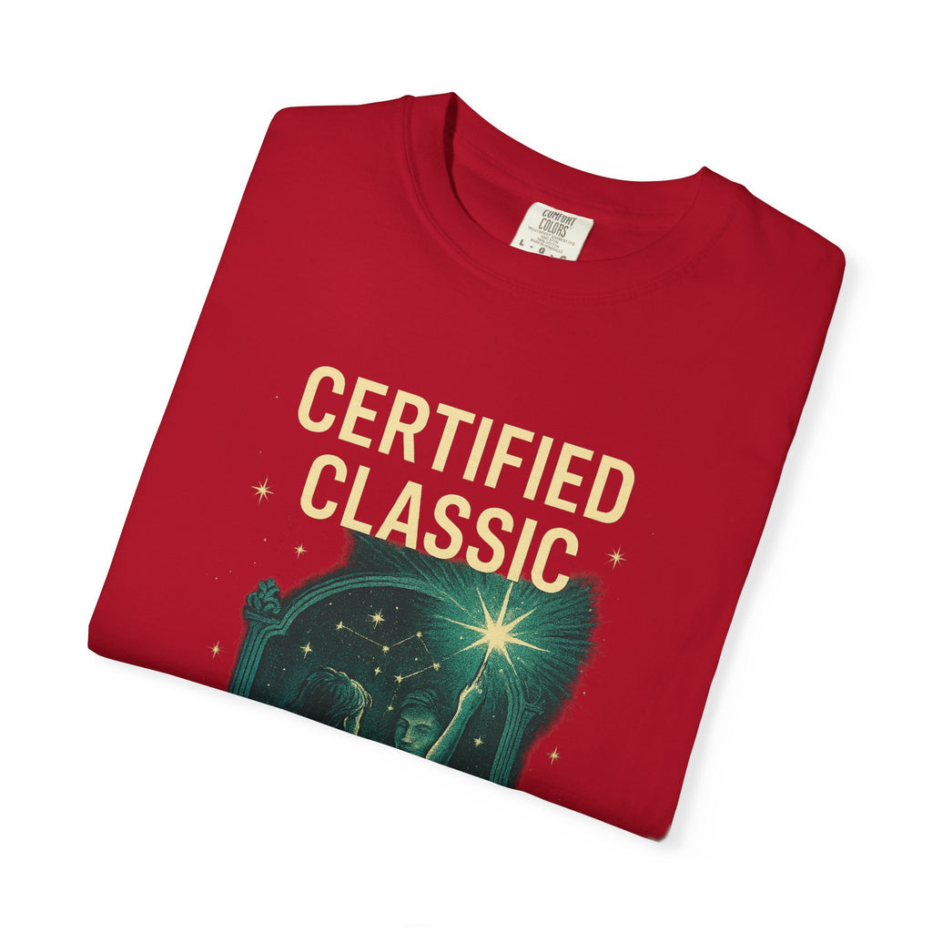 PRB Certified Classic illustration T-shirt | vintage camping, night sky, campfire by Power Runs Black