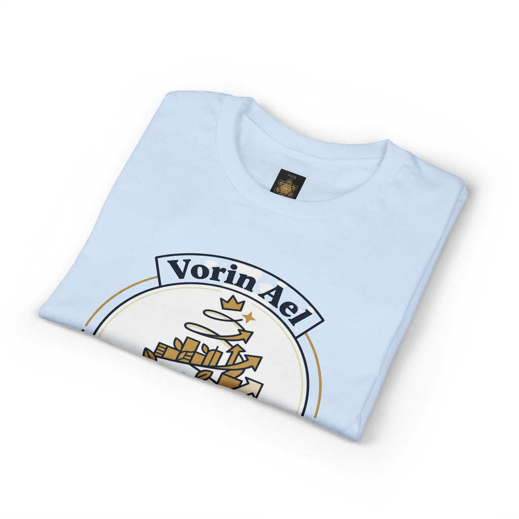Power Runs Black PRB Vorin Ael Crest T-Shirt — Fantasy Guild Emblem Tee by Printify