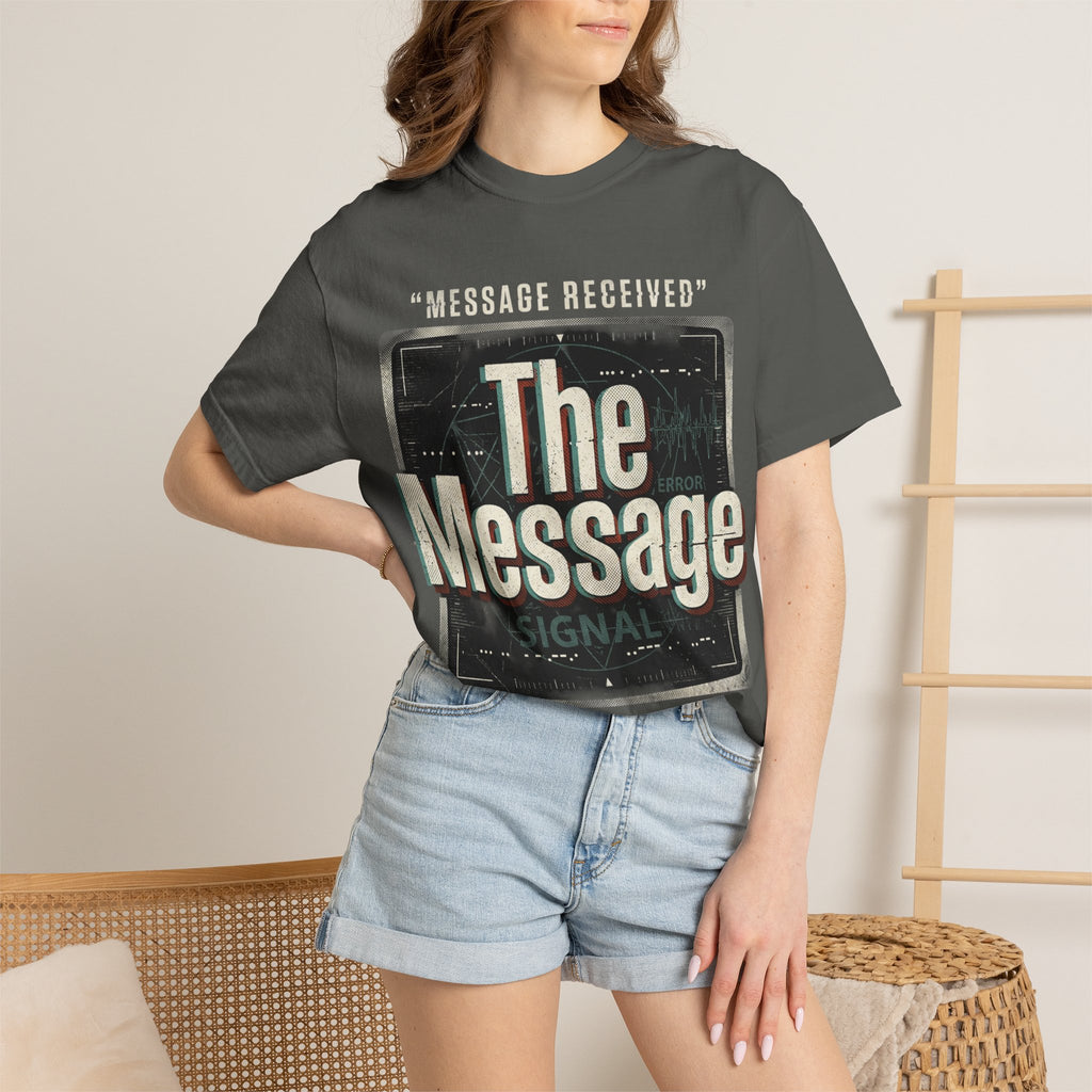 Power Runs Black PRB The Message Signal T-Shirt — Retro Graphic Tee with 'Message Received' Design by Power Runs Black