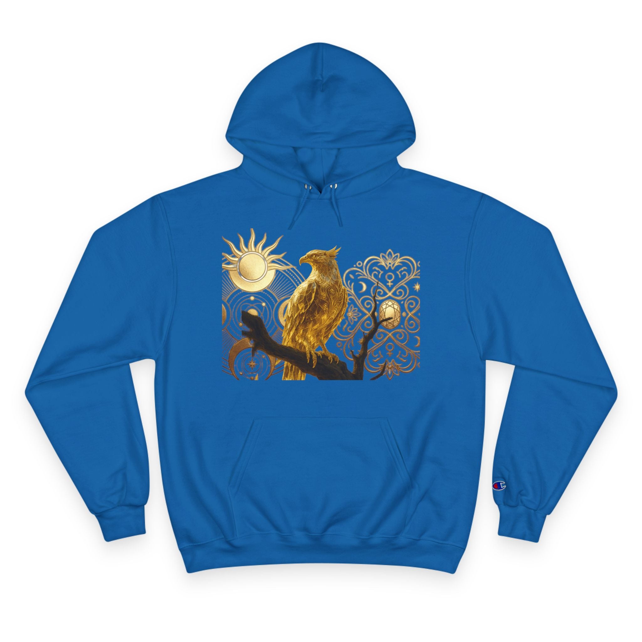 PRB Golden Owl Sundial Graphic Champion Hoodie by Power Runs Black