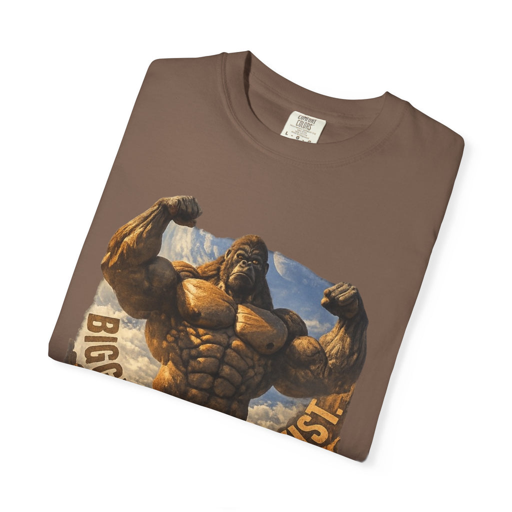 PRB Biggest Flex I Exist T-Shirt — Funny Muscle Gorilla Graphic Tee by Power Runs Black