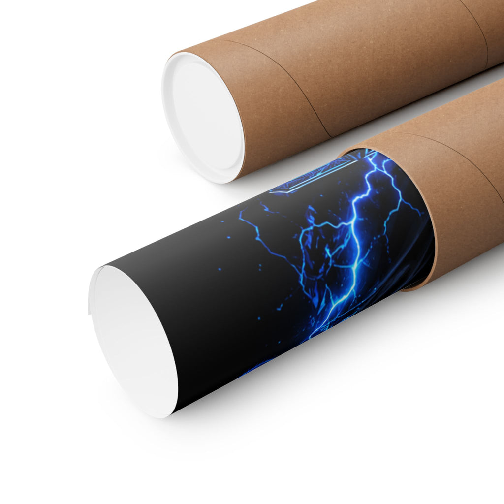 Power Runs Black Matte Poster — Urban Angel Portrait Wall Art by Power Runs Black
