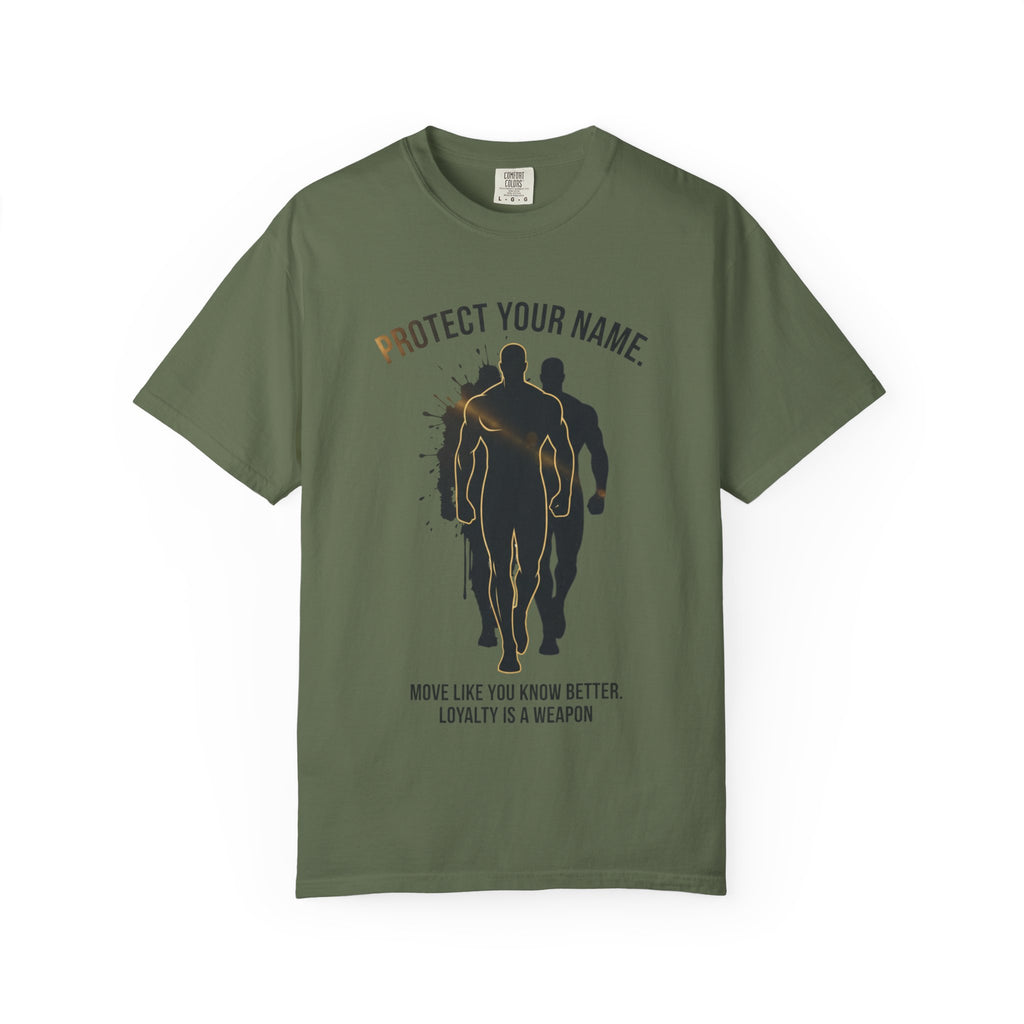PRB Protect Your Name silhouette trio design T-Shirt | Loyalty is a Weapon graphic tee by Printify