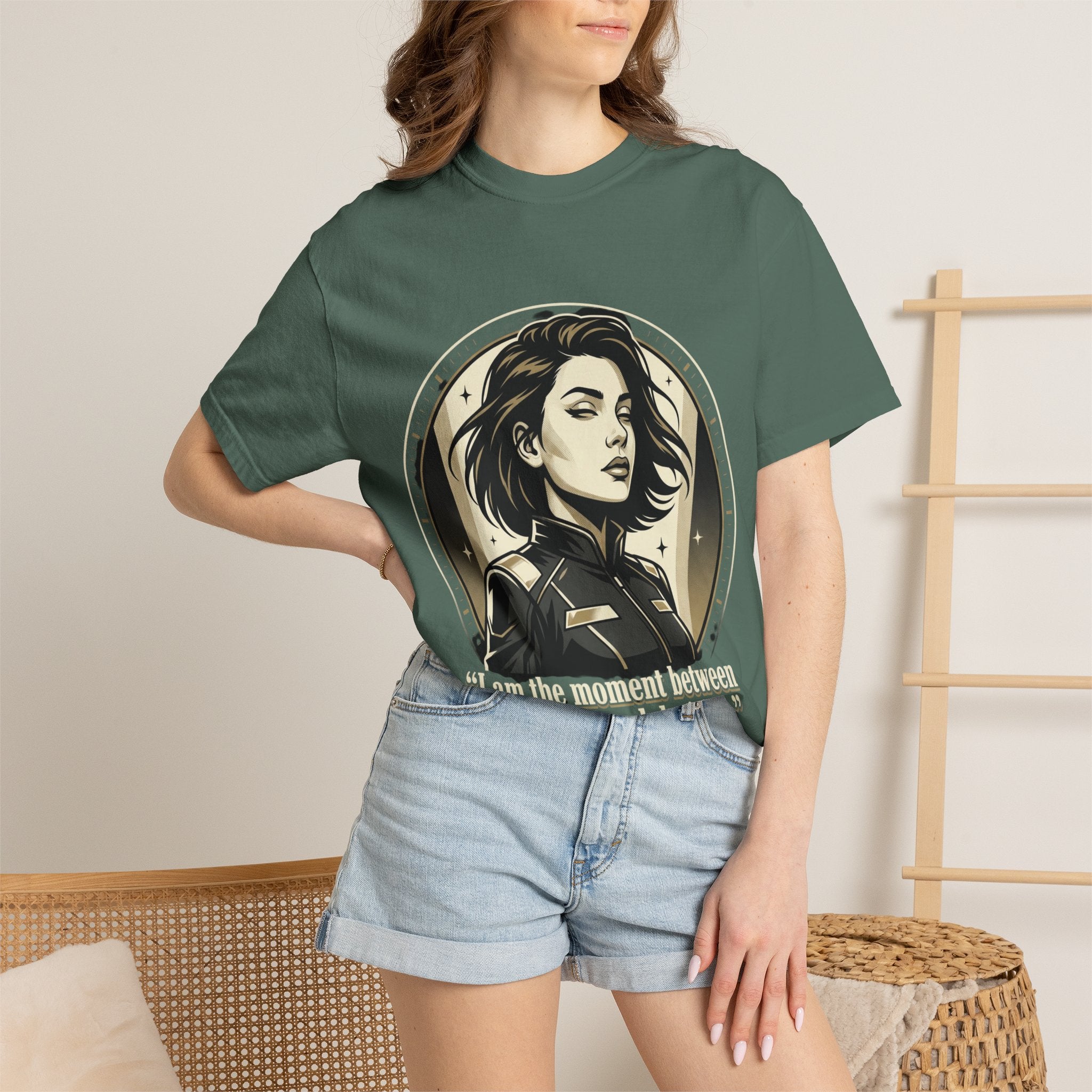 Power Runs Black Retro Space Captain Portrait T-Shirt — 'Fearless Commander' Graphic Tee by Power Runs Black
