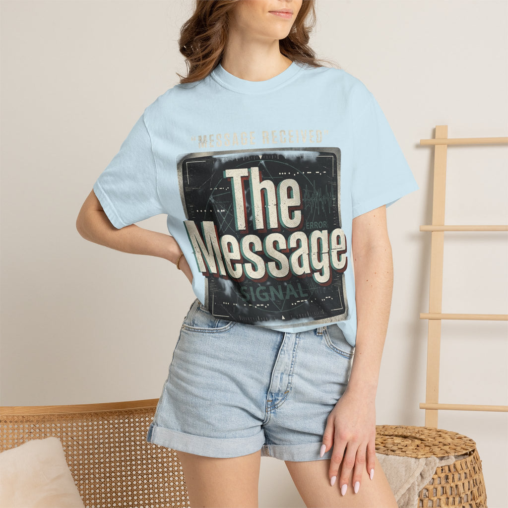 Power Runs Black PRB The Message Signal T-Shirt — Retro Graphic Tee with 'Message Received' Design by Power Runs Black