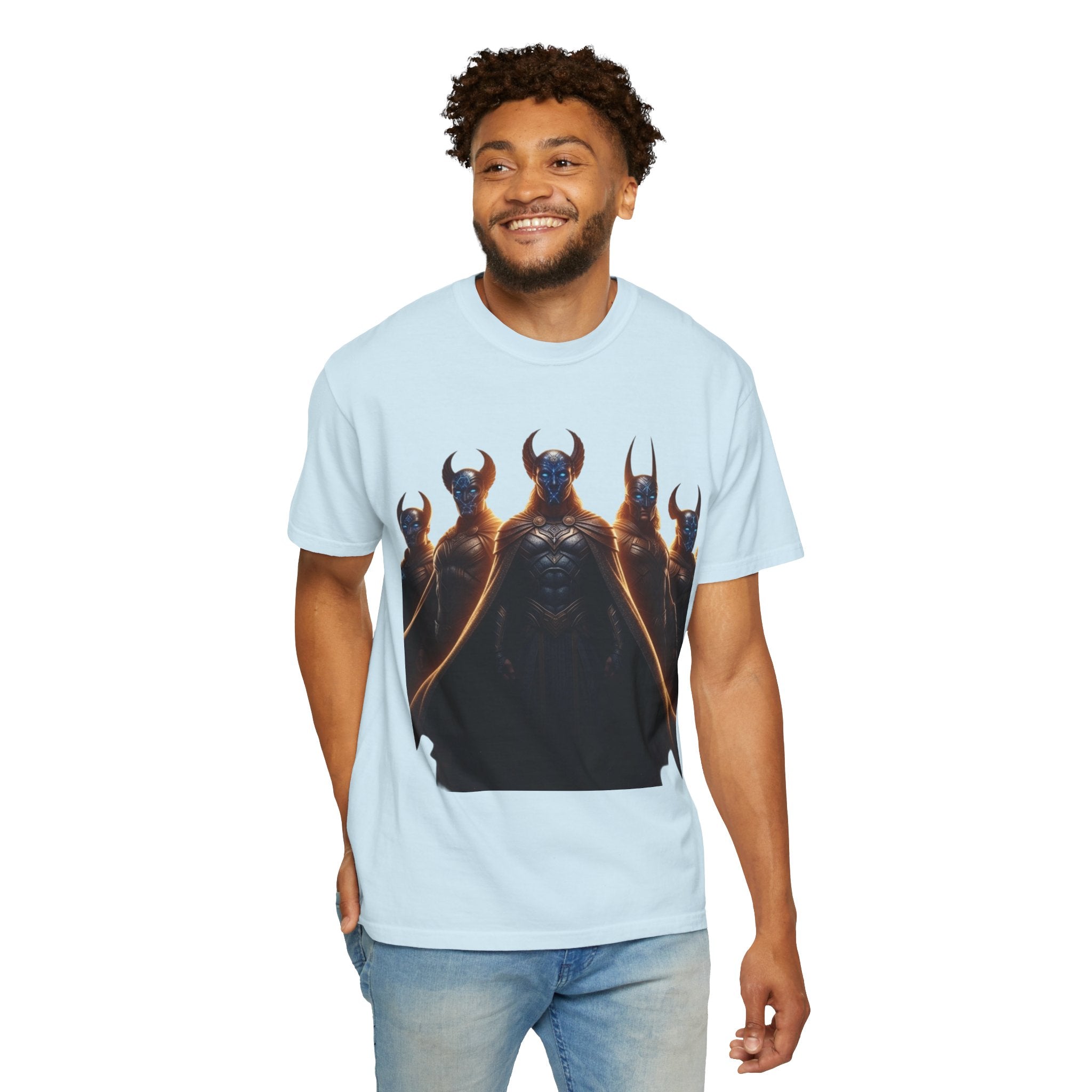 Power Runs Black PRB Dark Legion Graphic T-Shirt — Horned Warriors Fantasy Tee by Power Runs Black