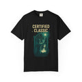 PRB Certified Classic illustration T-shirt | vintage camping, night sky, campfire by Power Runs Black
