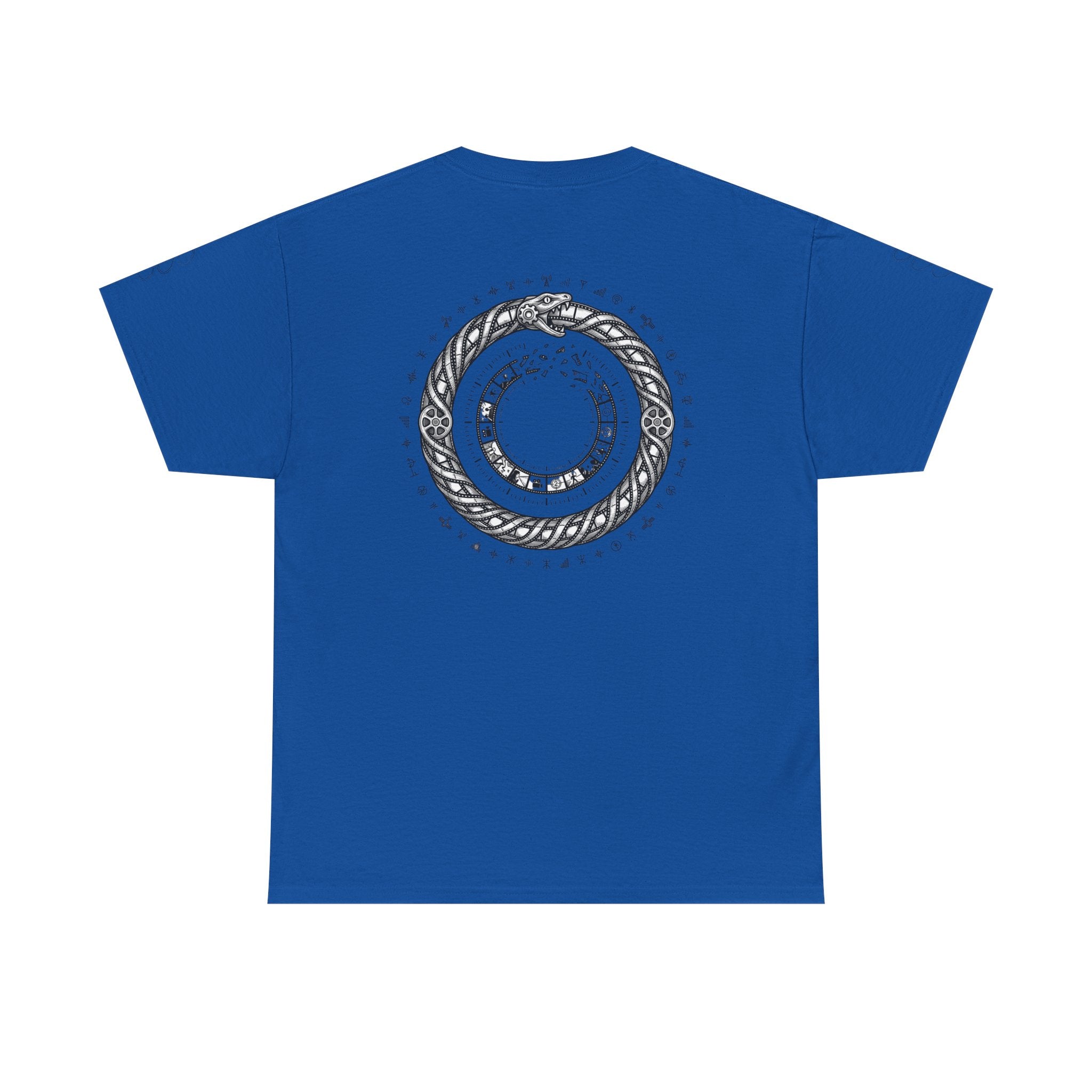 Power Runs Black — "The Agenda of the Arch" Retro TV Ouroboros Graphic Tee by Printify