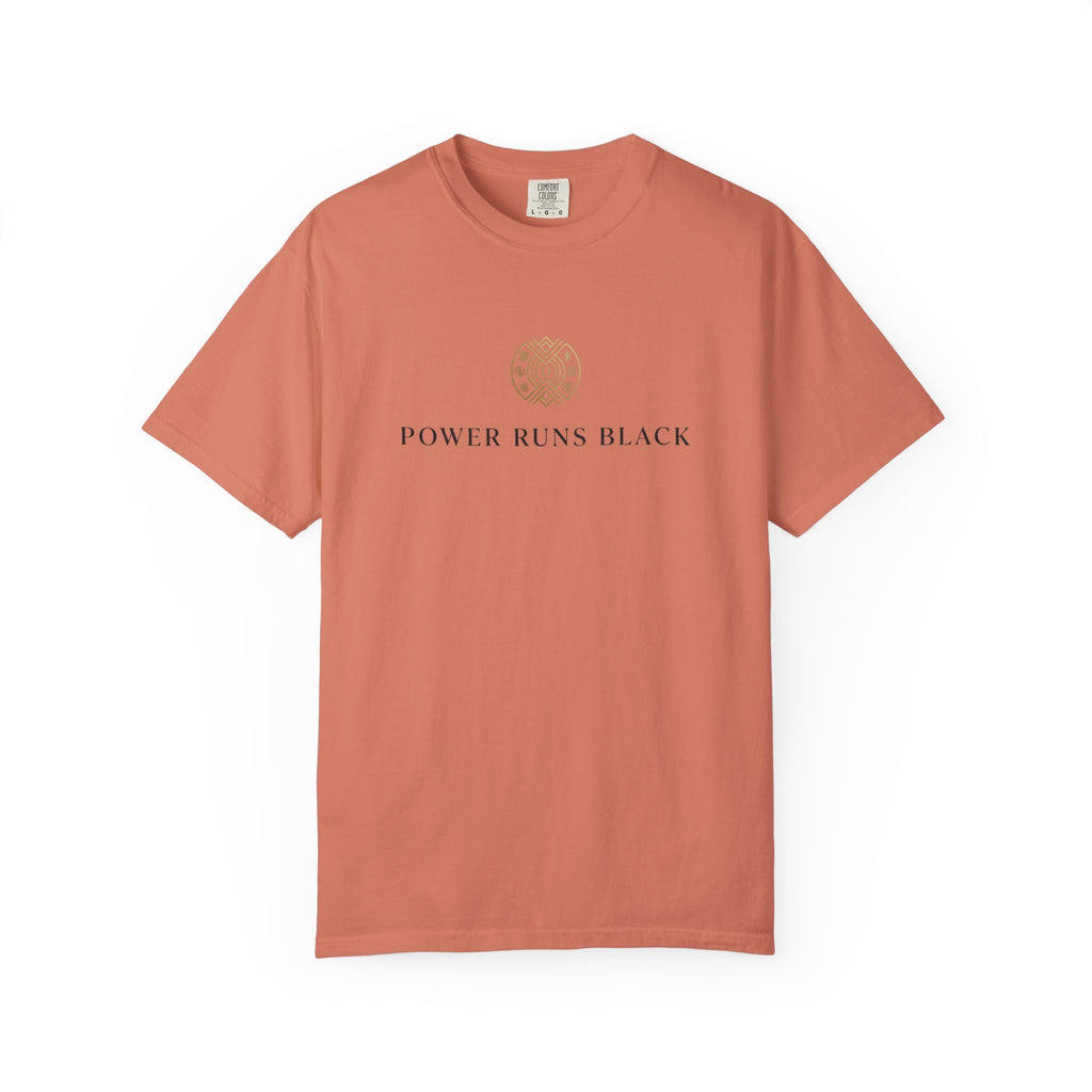 Power Runs Black PRB Graphic T-Shirt — Minimal Emblem Tee by Power Runs Black