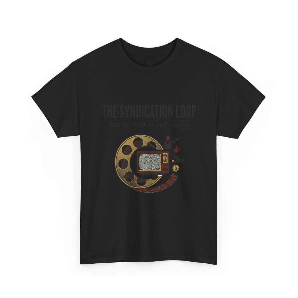 Power Runs Black — "The Agenda of the Arch" Retro TV Ouroboros Graphic Tee by Printify