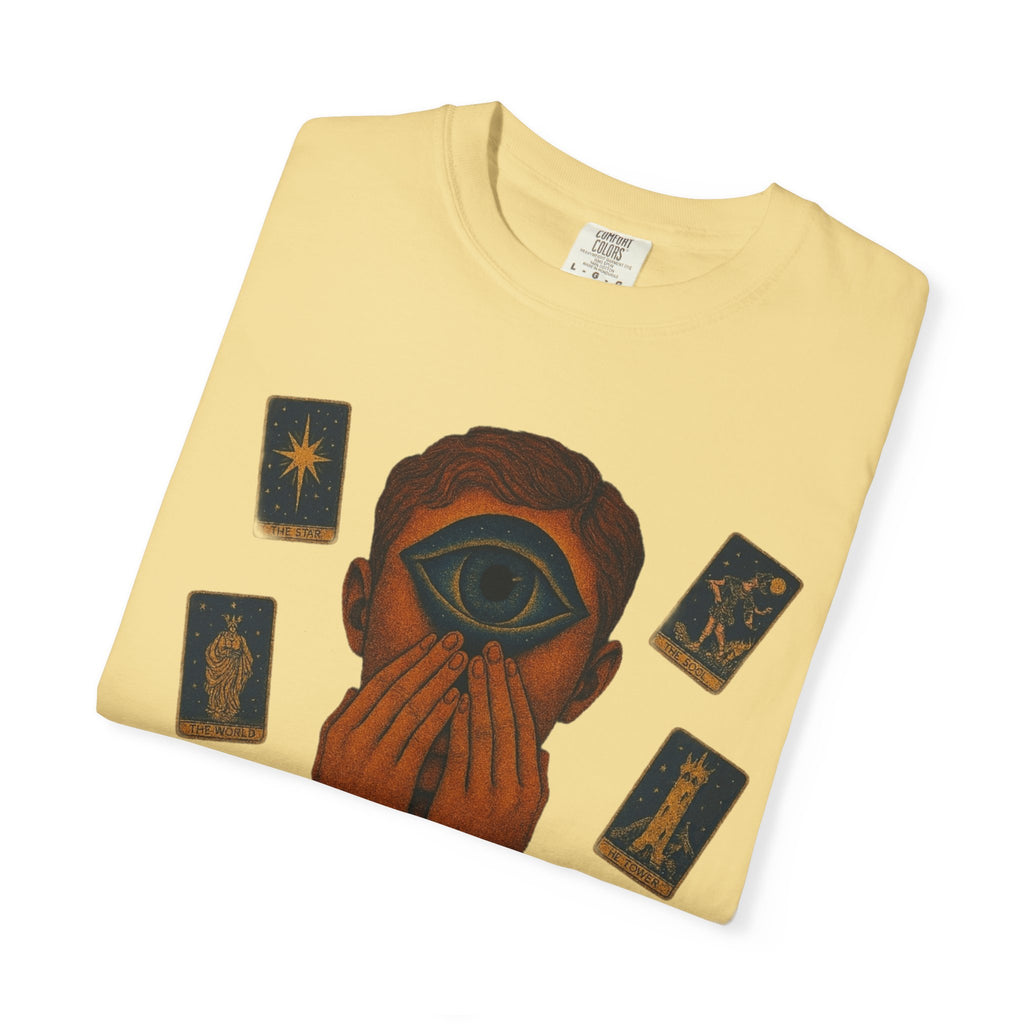 PRB Third Eye Tarot Illustration T-shirt | Occult Mystic Artwork by Power Runs Black
