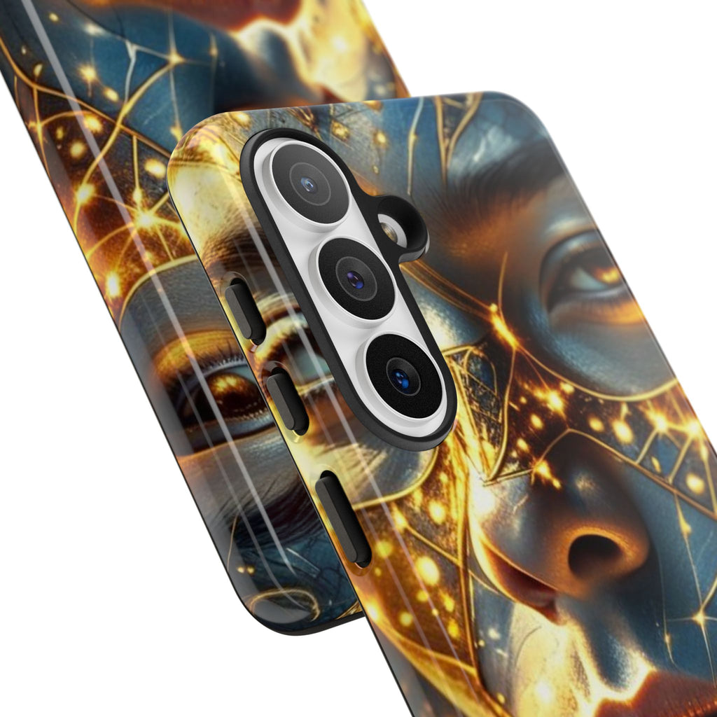 PRB Galactic Portrait Tough Case | Cosmic Face Phone Case, Starry Nebula Design by Printify