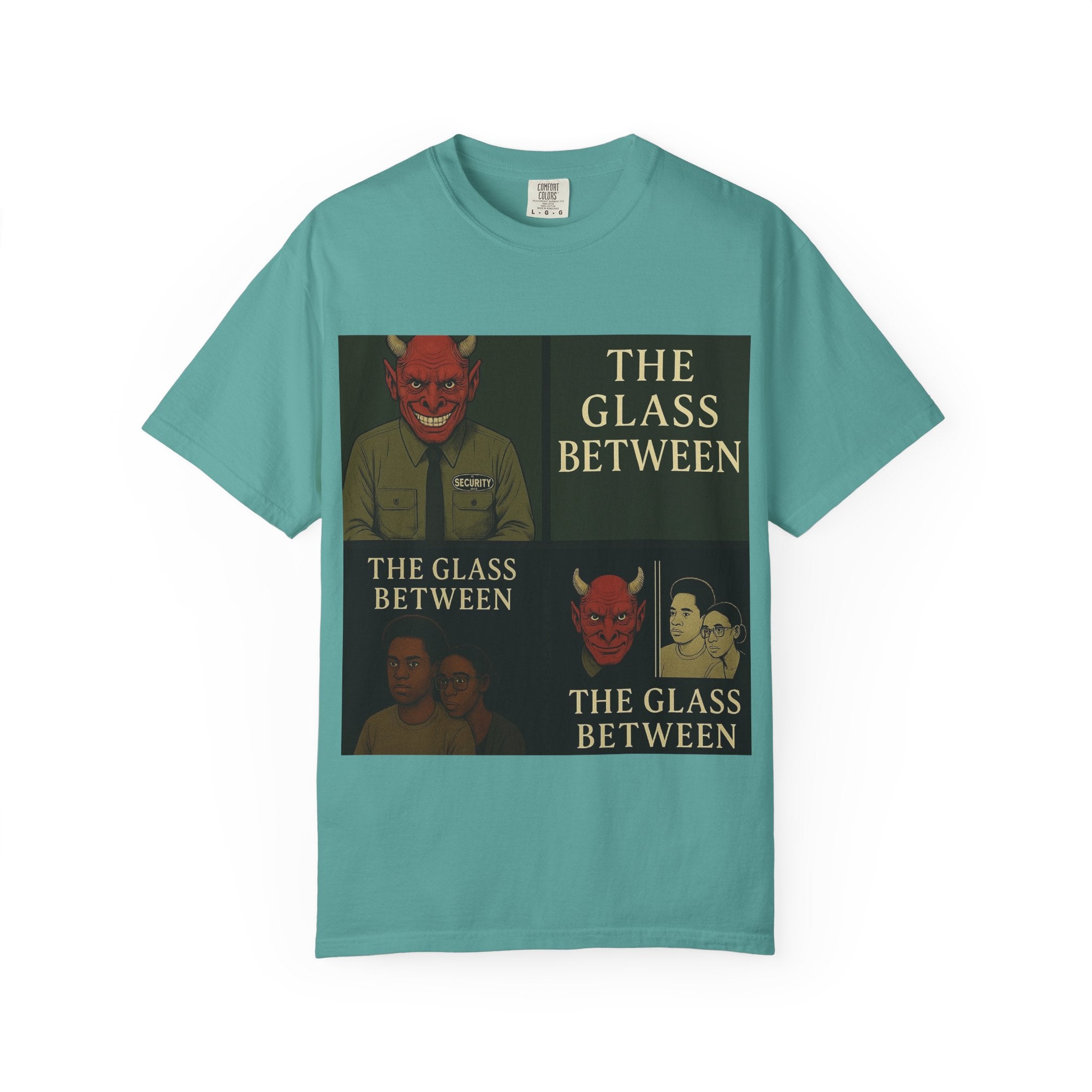 PRB The Glass Between Vintage Collage T-Shirt by Power Runs Black