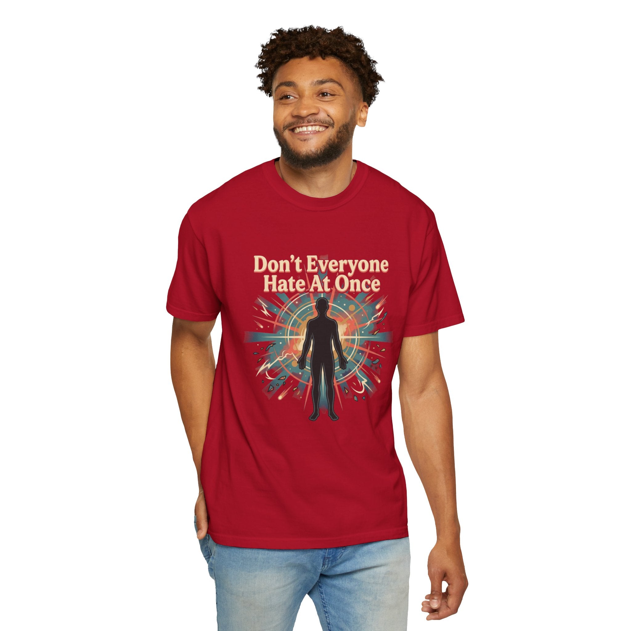 Power Runs Black Don't Everyone Hate Me Once" Retro Silhouette Graphic Tee by Printify