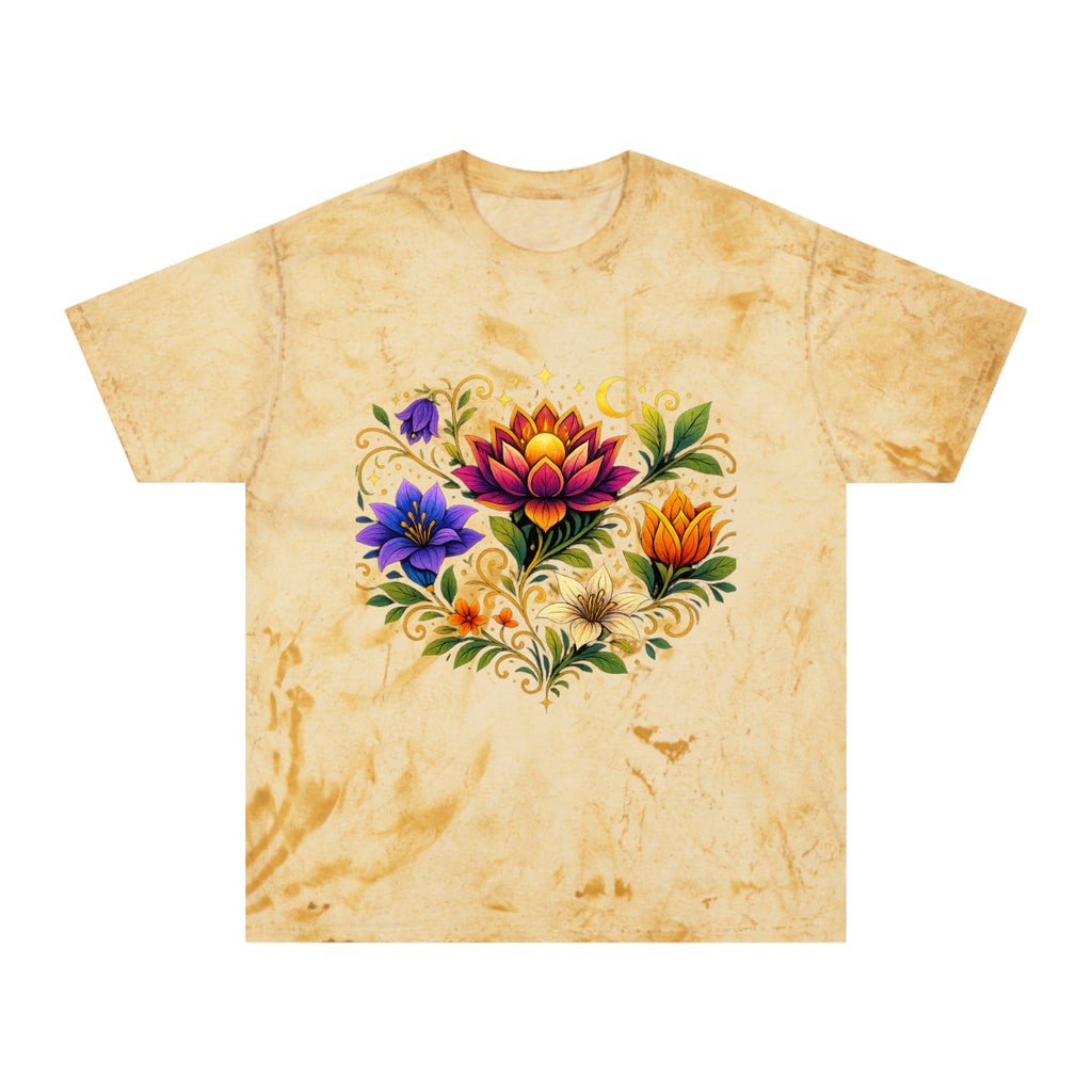 Pretty Rich Bitch by PRB Vibrant Lotus Bouquet T-Shirt | Floral Watercolor Bloom Tee by Power Runs Black