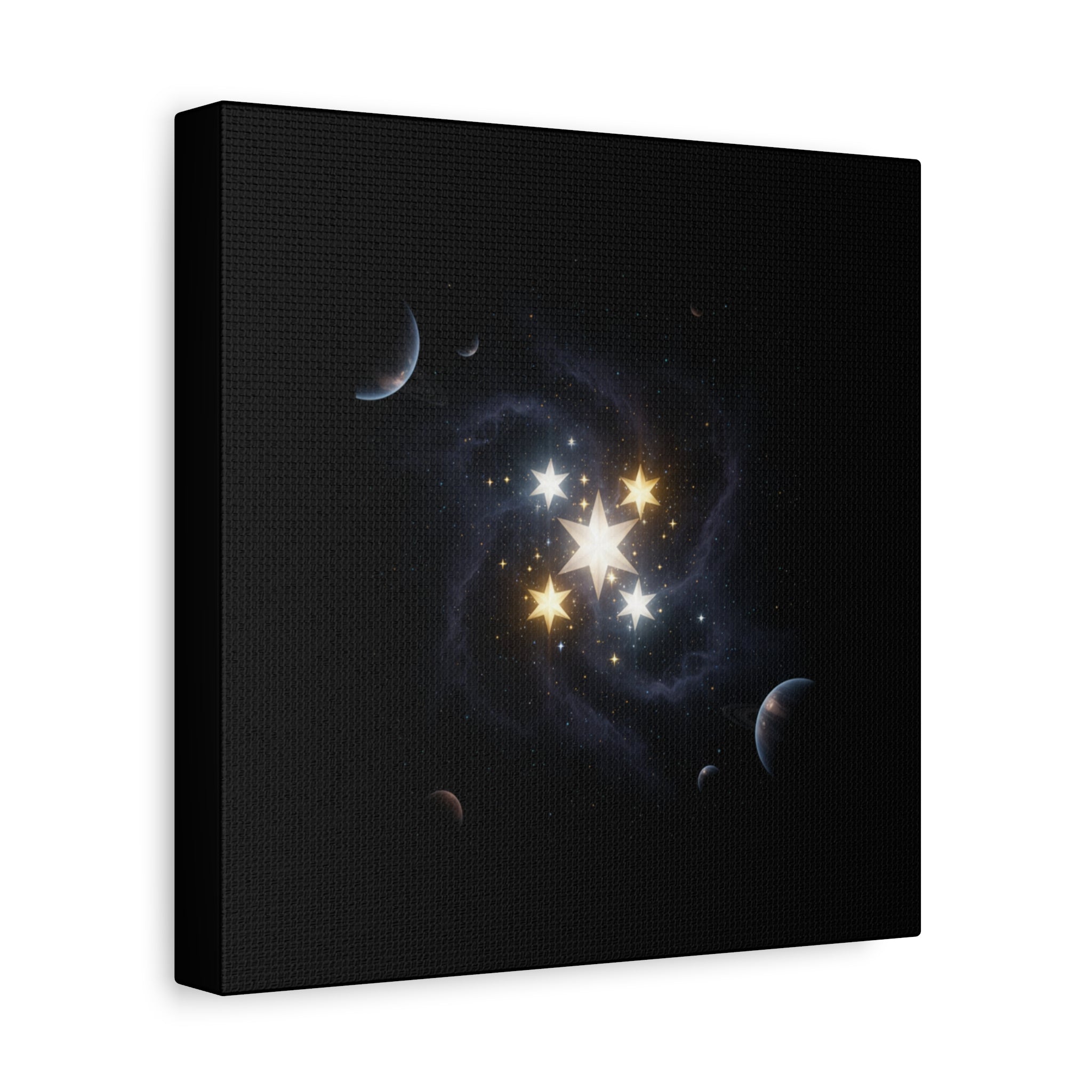 Power Runs Black PRB Glowing Star Constellation Canvas by Power Runs Black